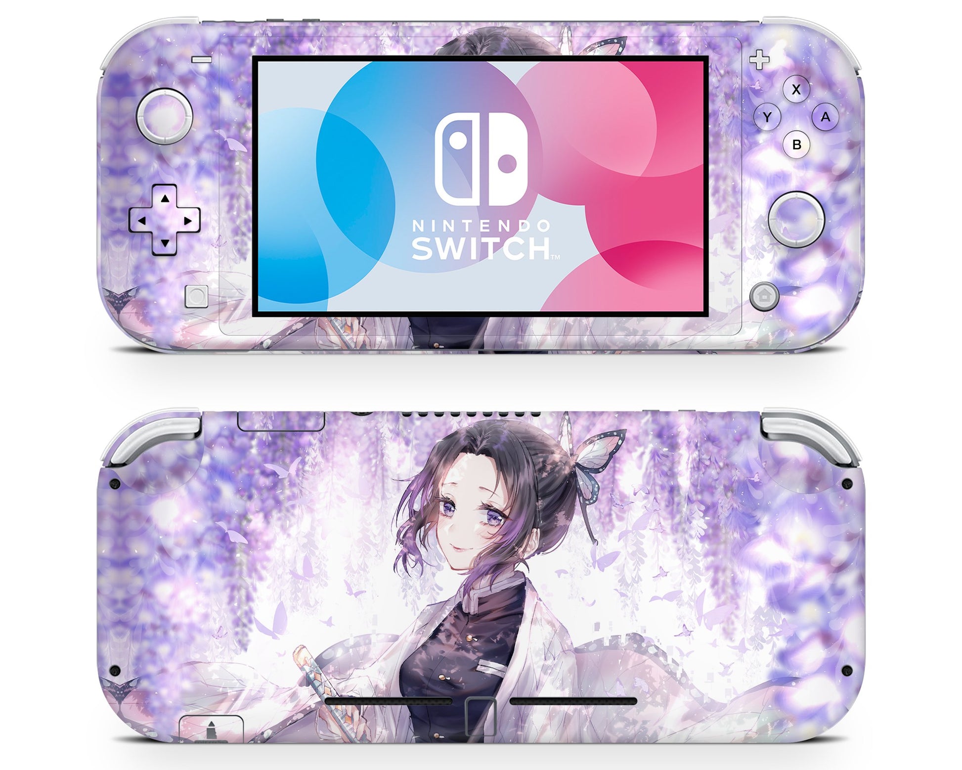 Nintendo Nintendo Switch Lite Demon Slayer Shinobu Pretty Purple Vinyl only Skins - Anime Demon Slayer Skin