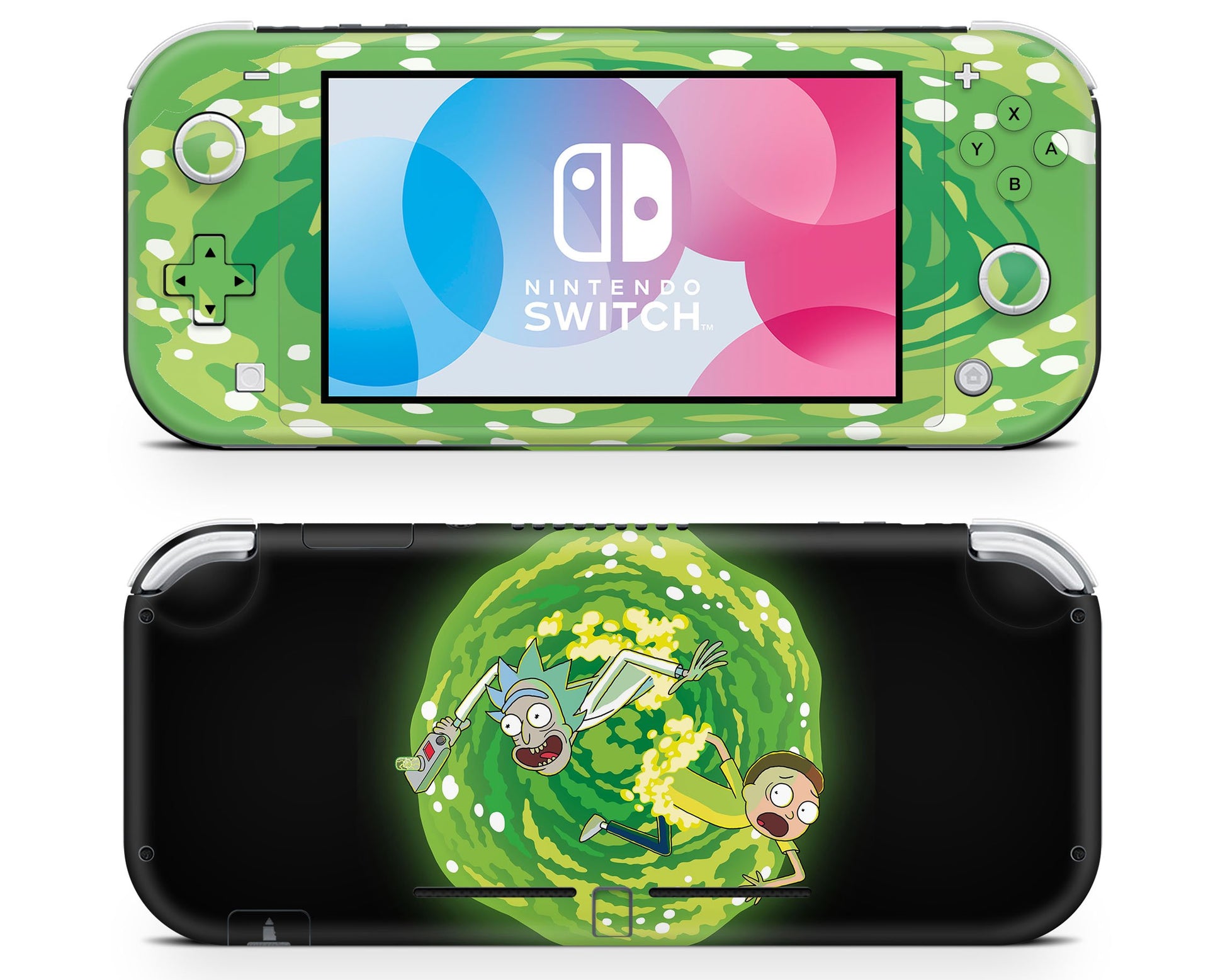 Anime Town Creations Nintendo Switch Lite Rick and Morty Portal Gun Vinyl only Skins - Anime Rick and Morty Skin