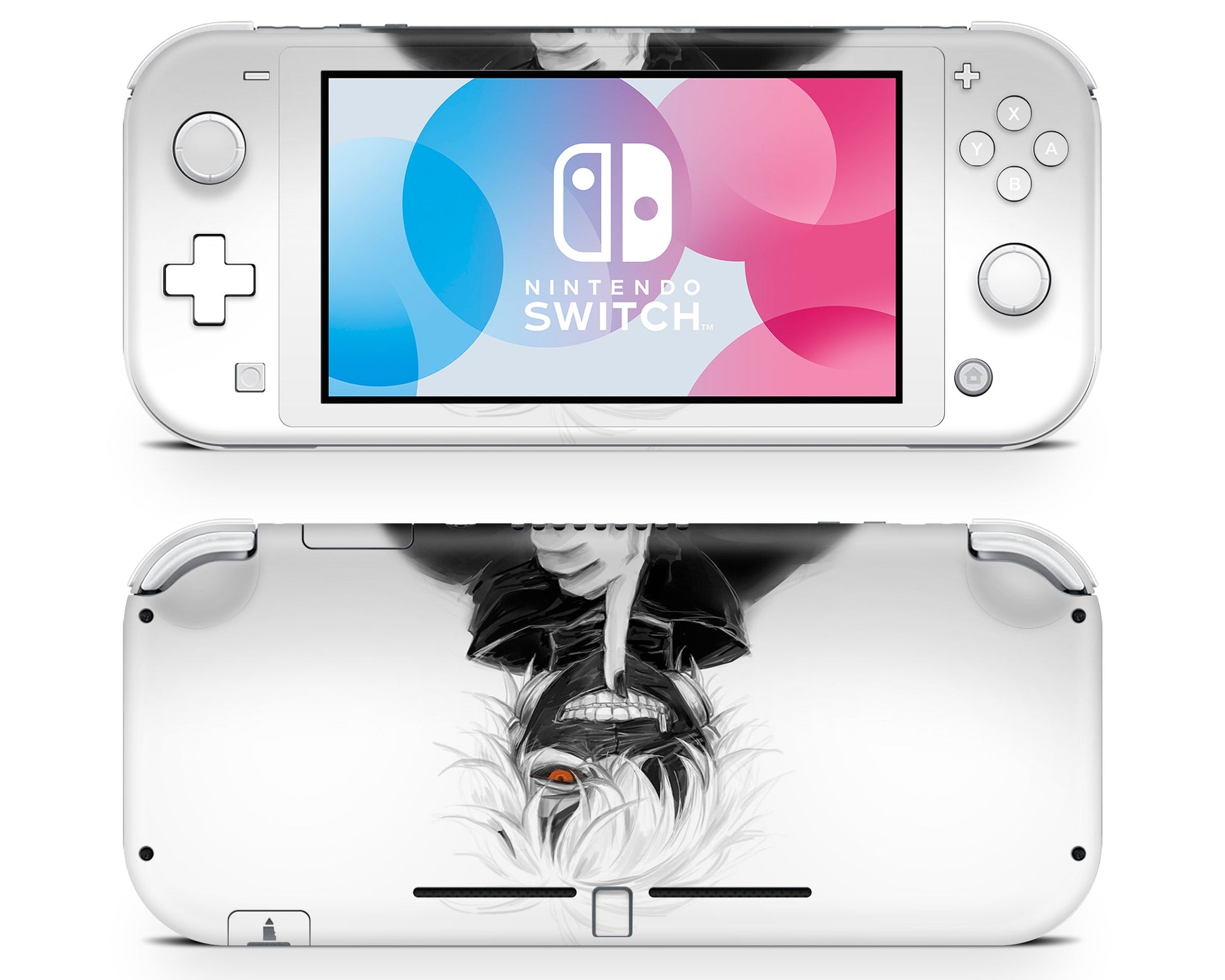 Anime Town Creations Nintendo Switch Lite Tokyo Ghoul Ken Kaneki White Vinyl only Skins - Anime Tokyo Ghoul Switch Lite Skin