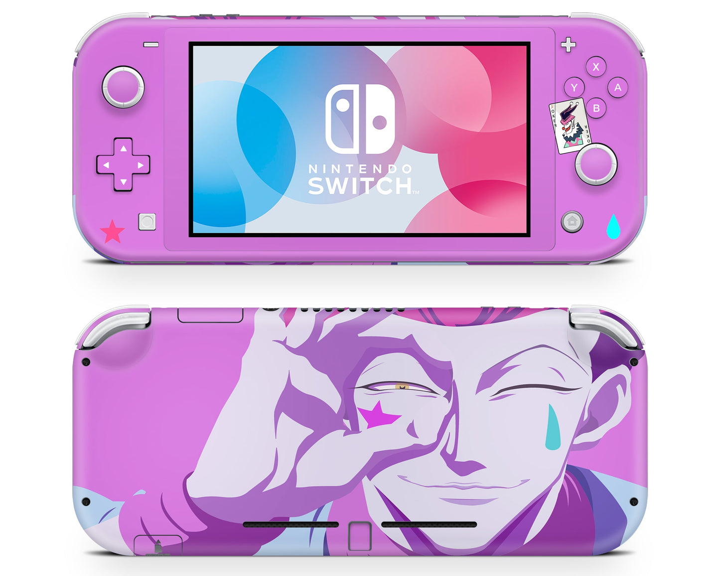 Anime Town Creations Nintendo Switch Lite Hunter x Hunter Hisoka Morow Purple Vinyl only Skins - Anime Hunter x Hunter Switch Lite Skin