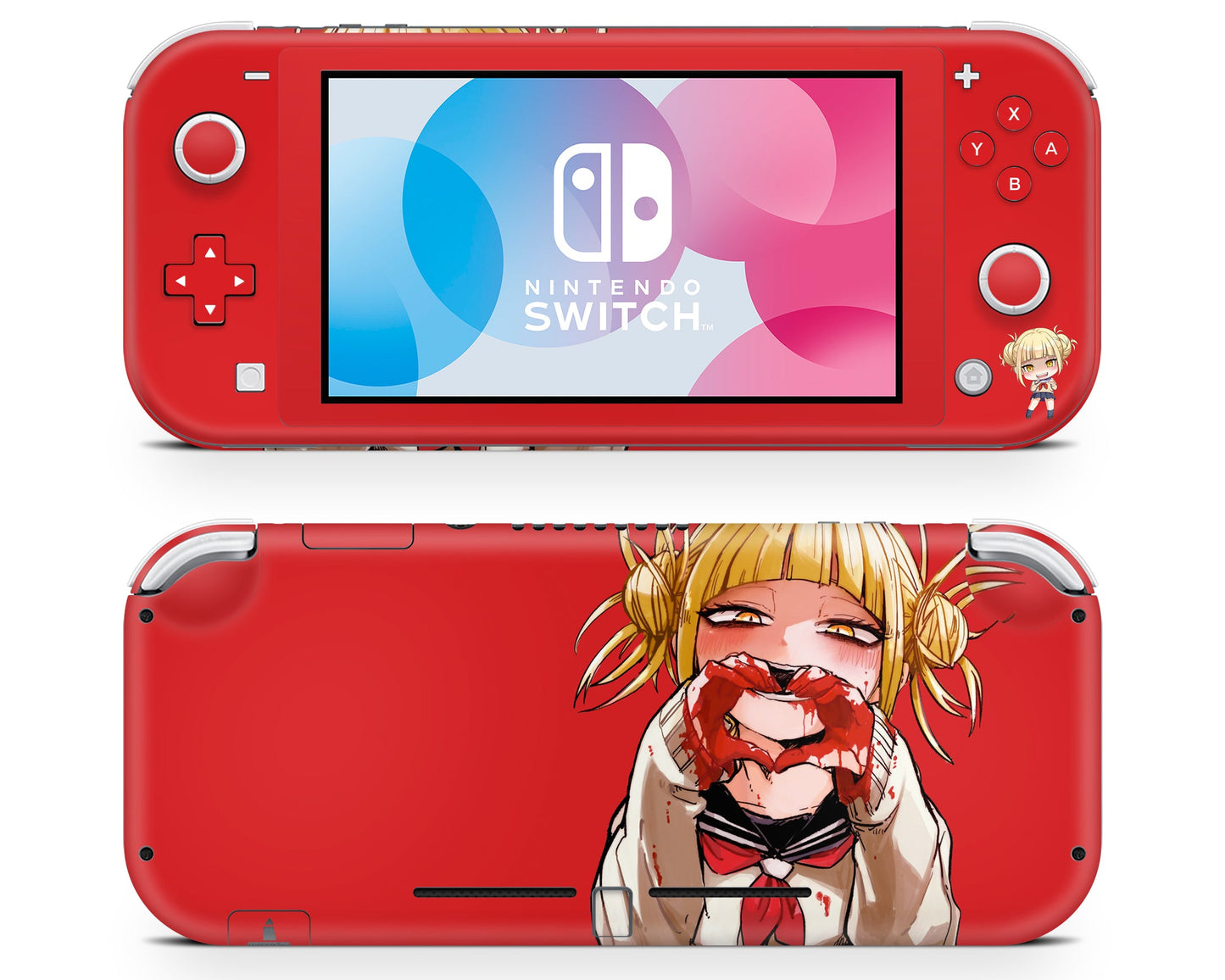 Anime Town Creations Nintendo Switch Lite My Hero Academia Himiko Toga Red Vinyl only Skins - Anime My Hero Academia Switch Lite Skin