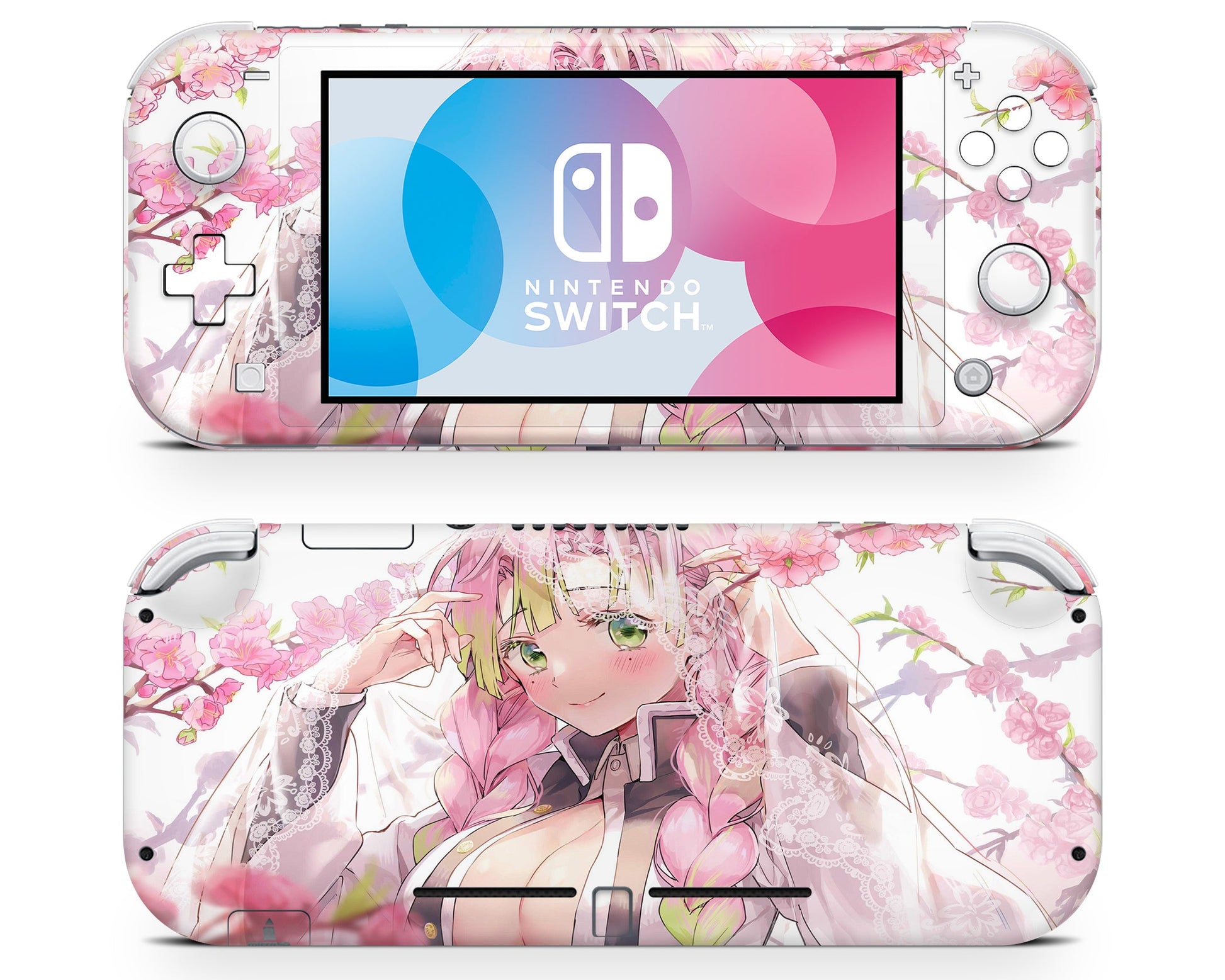Anime Town Creations Nintendo Switch Lite Demon Slayer Mitsuri Kanroji Love Hashira Vinyl only Skins - Anime Demon Slayer Switch Lite Skin