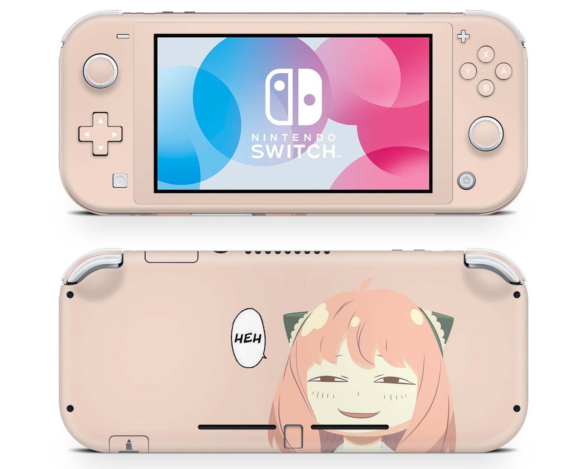 Anime Town Creations Nintendo Switch Lite Spy x Family Anya Smug Face HEH Vinyl only Skins - Anime Spy x Family Switch Lite Skin