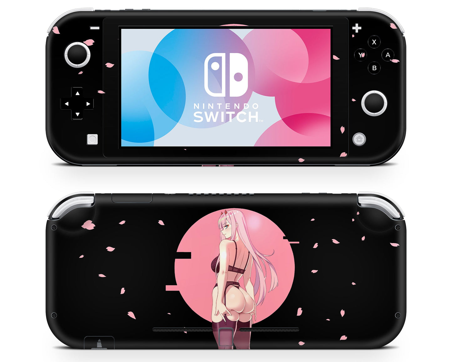 Anime Town Creations Nintendo Switch Lite Zero Two Hot Pink Vinyl only Skins - Anime Darling in the Franxx Switch Lite Skin