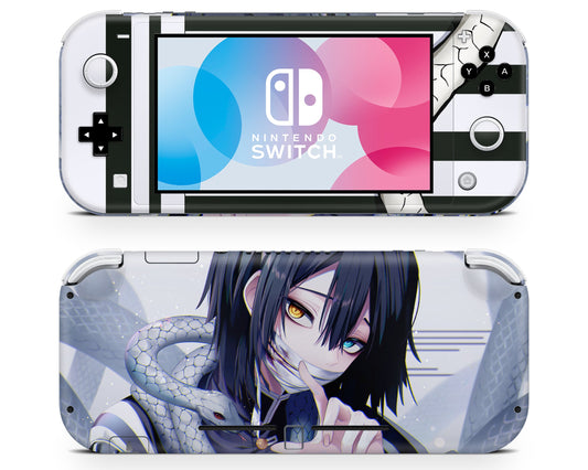 Anime Town Creations Nintendo Switch Lite Demon Slayer Obanai Iguro Serpent Hashira Vinyl only Skins - Anime Demon Slayer Switch Lite Skin
