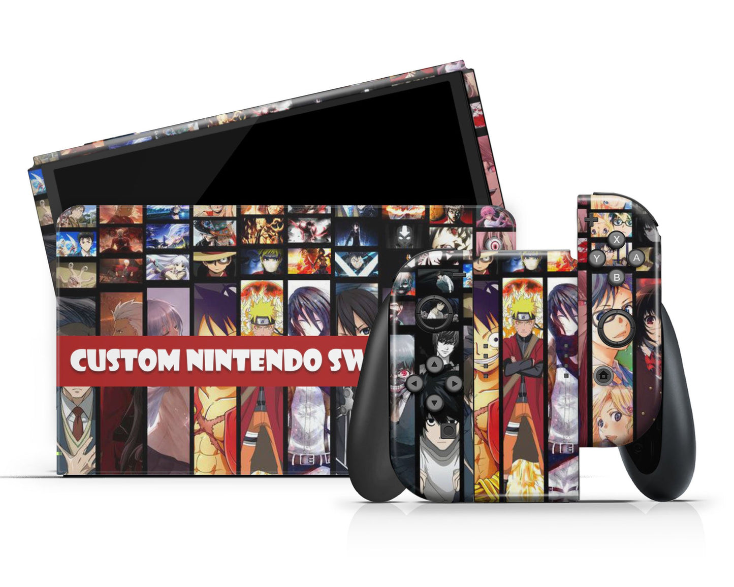 Anime Town Creations Nintendo Switch OLED Create Your Own Vinyl +Tempered Glass Skins - Anime Custom Switch OLED Skin
