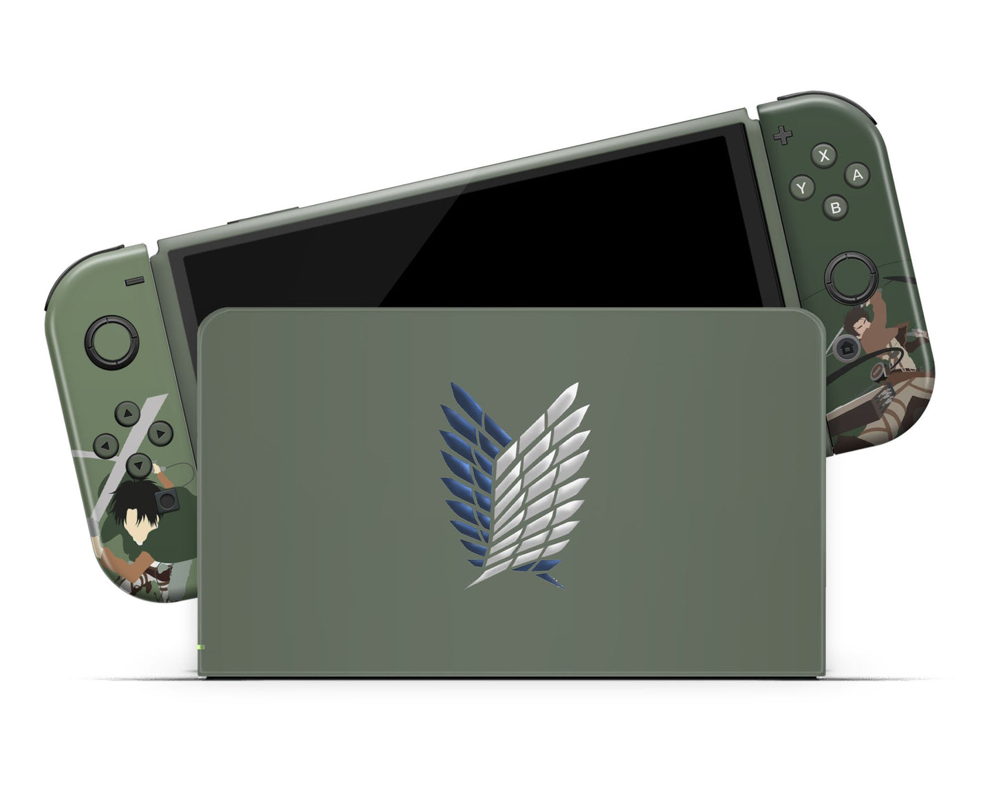 Anime Town Creations Nintendo Switch OLED Attack On Titan Survey Corps Vinyl only Skins - Anime Attack on Titan Switch OLED Skin