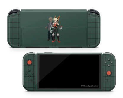 My Hero Academia Katsuki Bakugou Green Switch OLED Skin