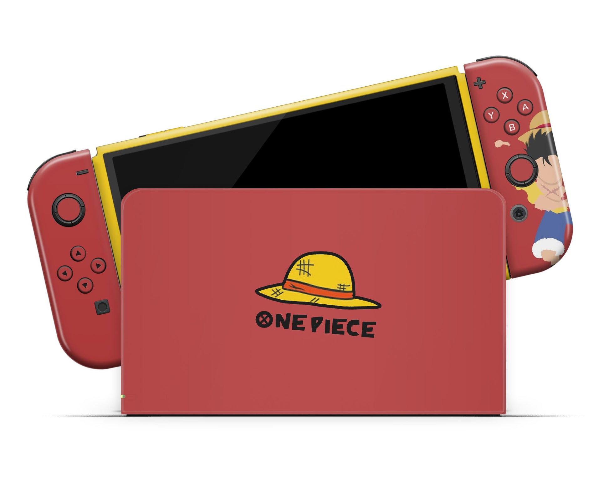 Anime Town Creations Nintendo Switch OLED Luffy One Piece Vinyl only Skins - Anime One Piece Switch OLED Skin