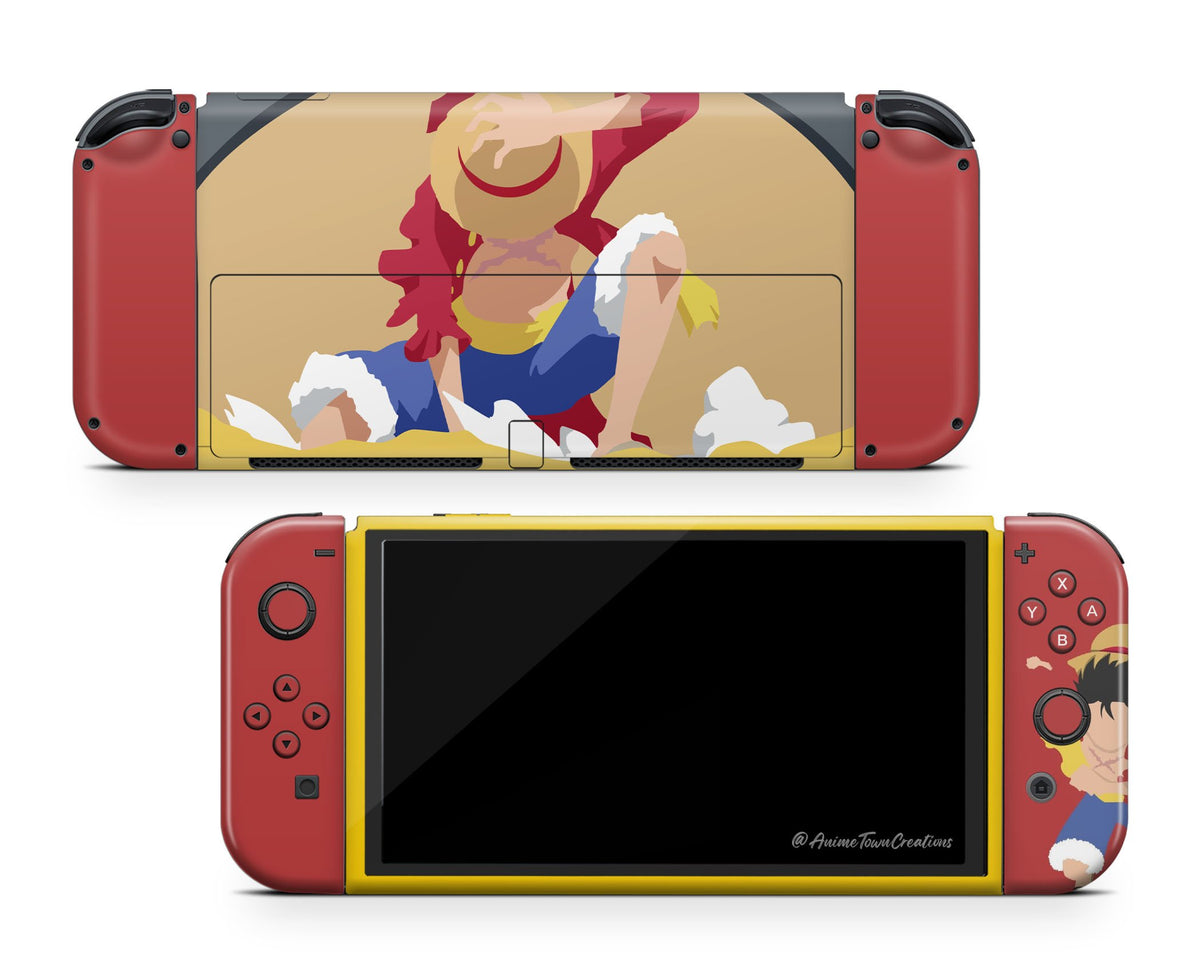 Luffy Nintendo Luffy One Piece Nintendo Switch OLED Switch OLED Skin – Anime Town ...