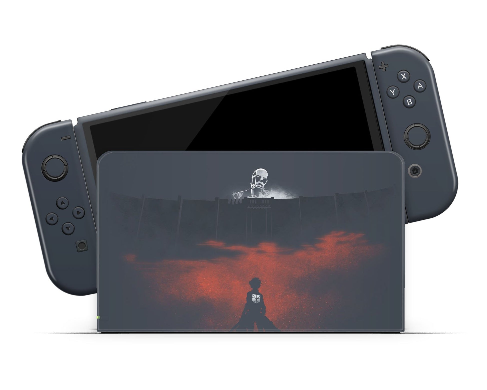 Anime Town Creations Nintendo Switch OLED Attack on Titan Wall Vinyl only Skins - Anime Attack on Titan Switch OLED Skin