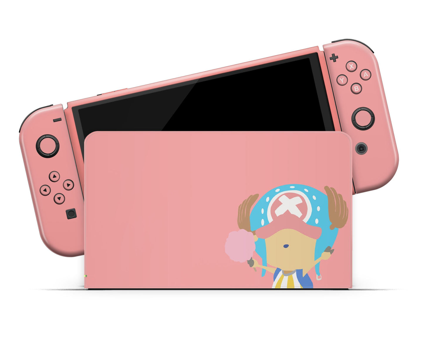 Anime Town Creations Nintendo Switch OLED Pink Chopper One Piece Vinyl only Skins - Anime One Piece Switch OLED Skin