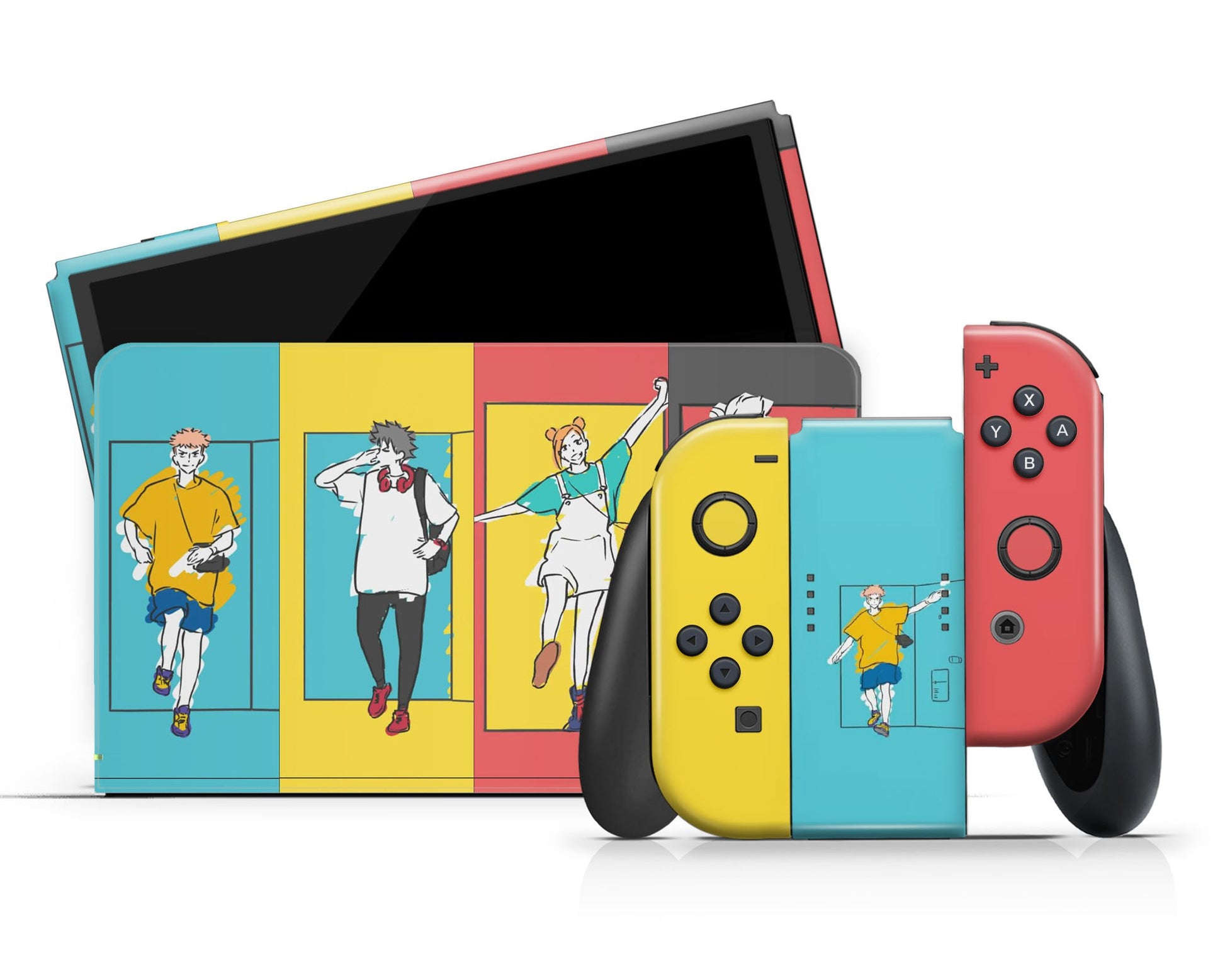 Anime Town Creations Nintendo Switch OLED Jujutsu Kaisen Lost in Paradise Vinyl +Tempered Glass Skins - Anime Jujutsu Kaisen Switch OLED Skin