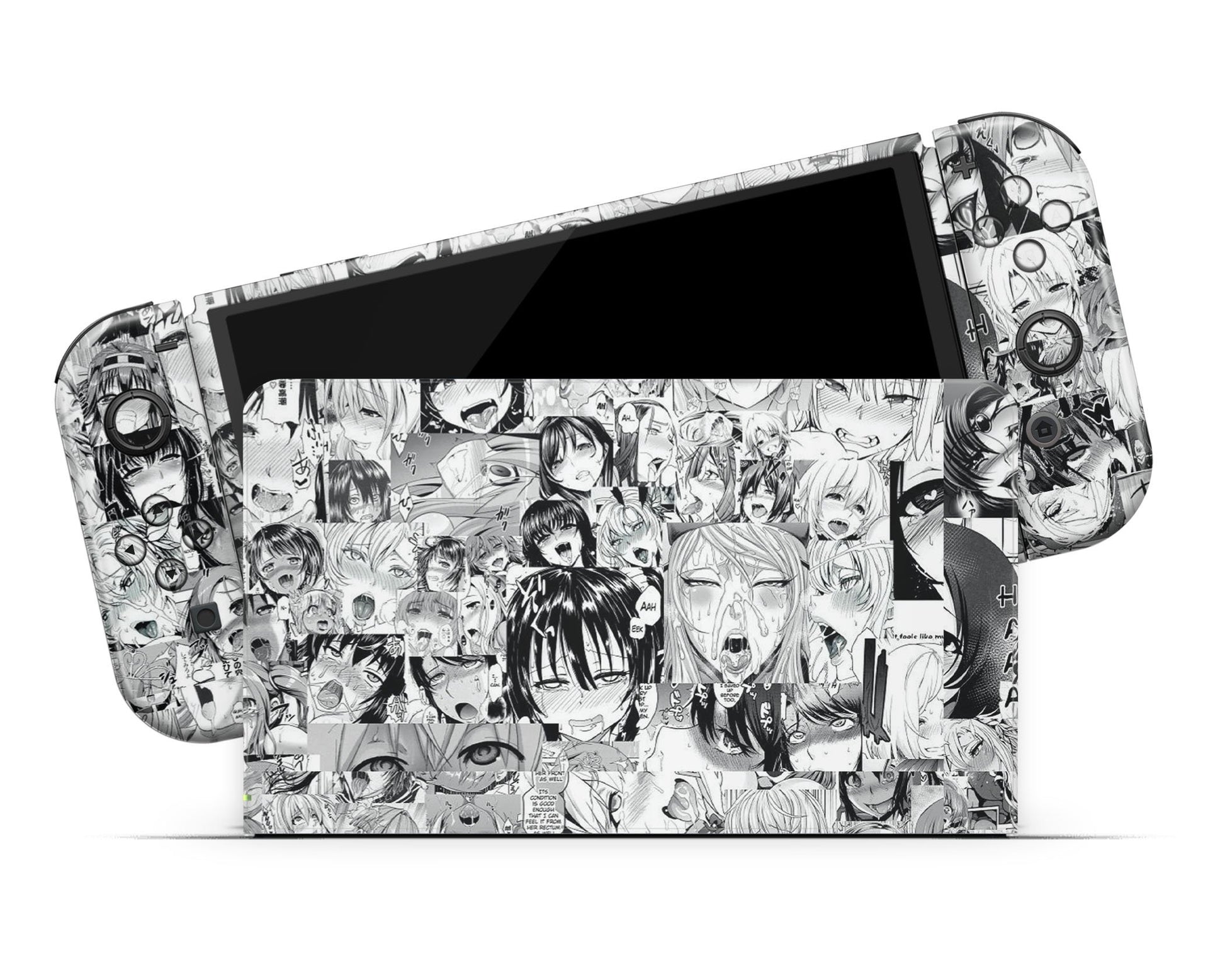 Anime Town Creations Nintendo Switch OLED Ahegao Manga Vinyl only Skins - Anime Ahegao Switch OLED Skin