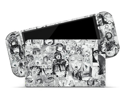 Anime Town Creations Nintendo Switch OLED Ahegao Manga Vinyl only Skins - Anime Ahegao Switch OLED Skin