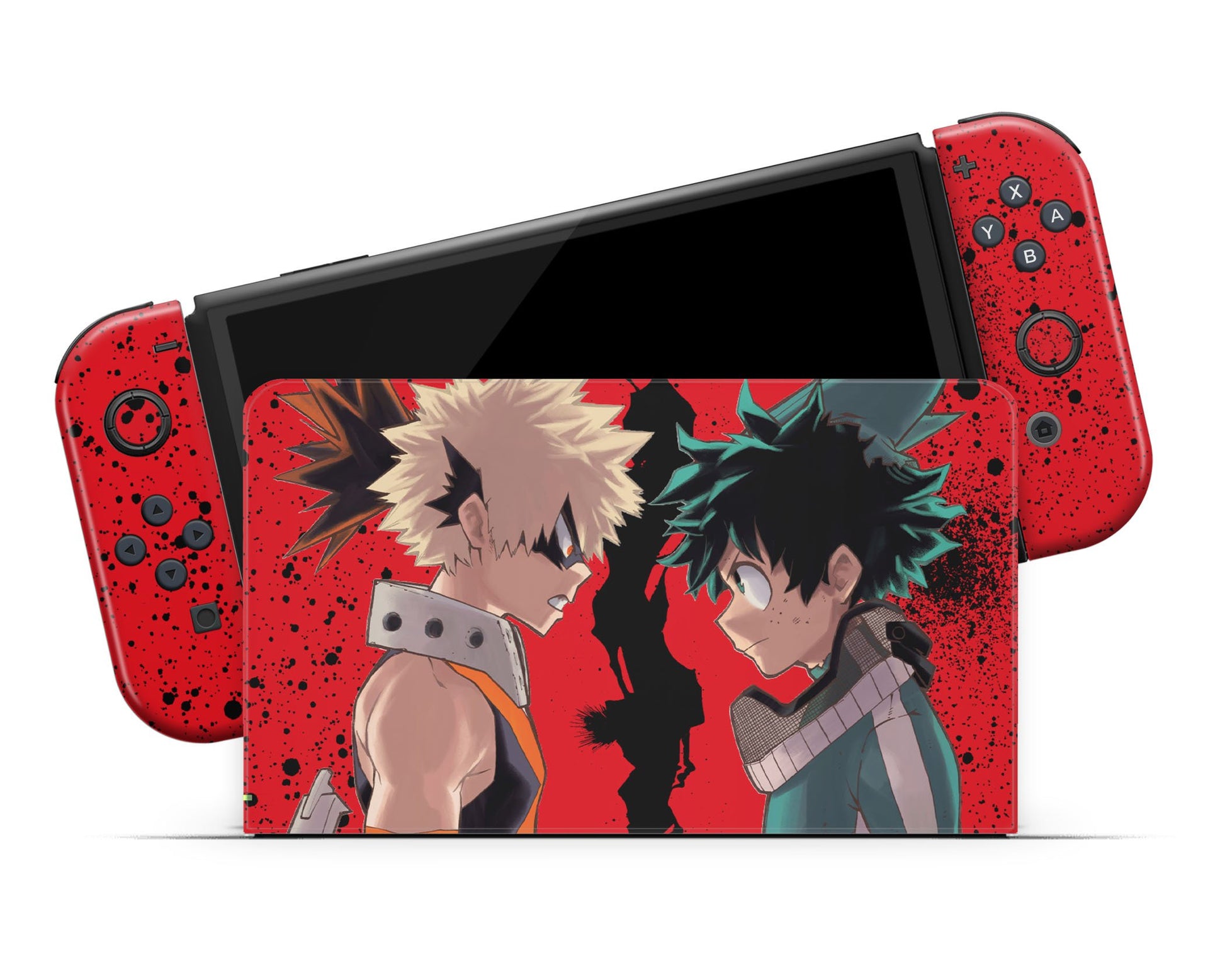 Anime Town Creations Nintendo Switch OLED My Hero Academia Red Vinyl only Skins - Anime My Hero Academia Switch OLED Skin