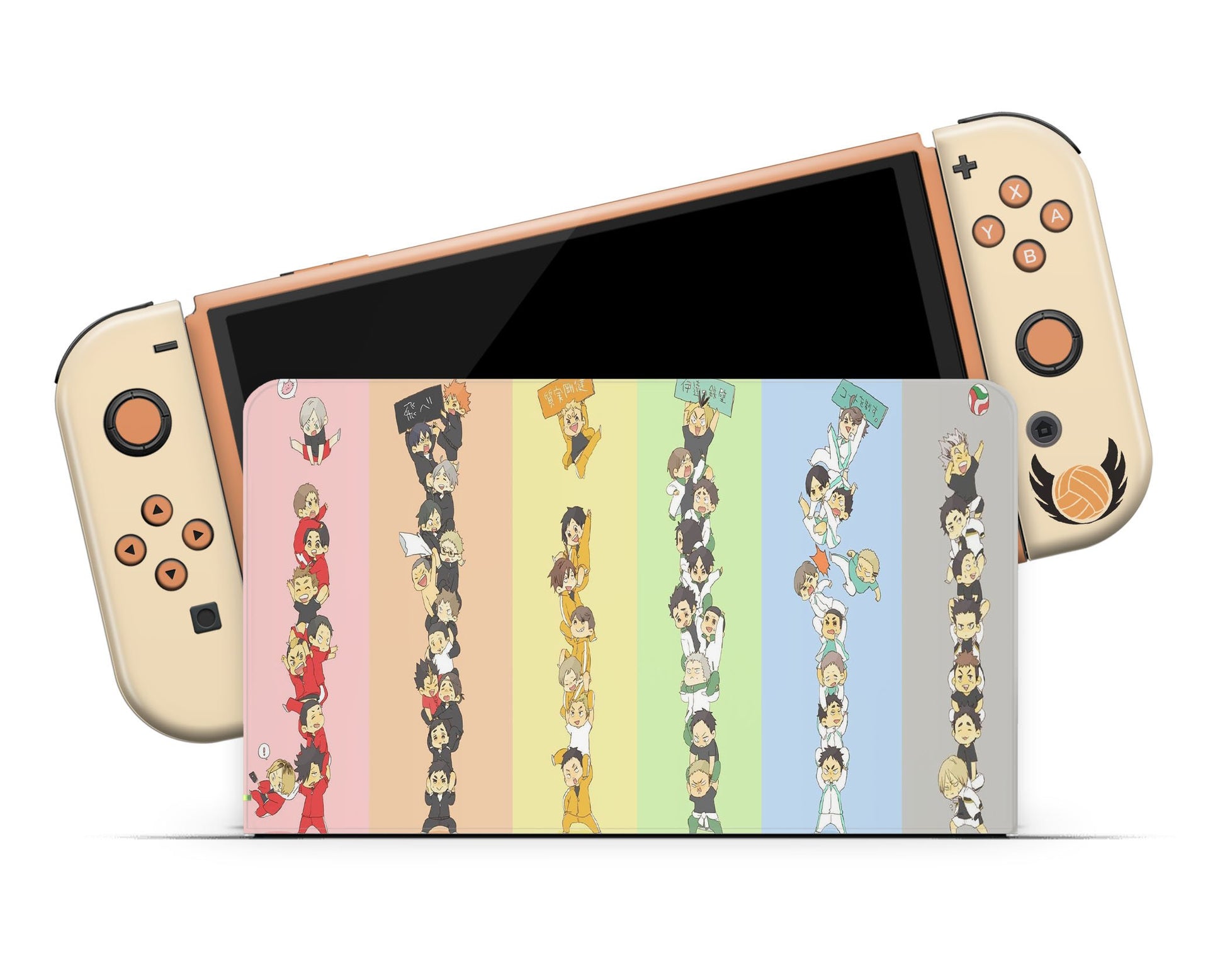 Anime Town Creations Nintendo Switch OLED Haikyuu Volleyball Teams Vinyl only Skins - Anime Haikyuu Switch OLED Skin