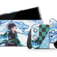 Anime Town Creations Nintendo Switch OLED Demon Slayer Tanjiro Water Breathing Style Vinyl +Tempered Glass Skins - Anime Demon Slayer Switch OLED Skin