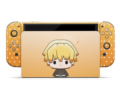 Demon Slayer Chibi Zenitsu Switch OLED Skin