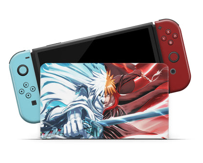 Anime Town Creations Nintendo Switch OLED Bleach Ichigo vs Zangetsu Vinyl only Skins - Anime Bleach Switch OLED Skin