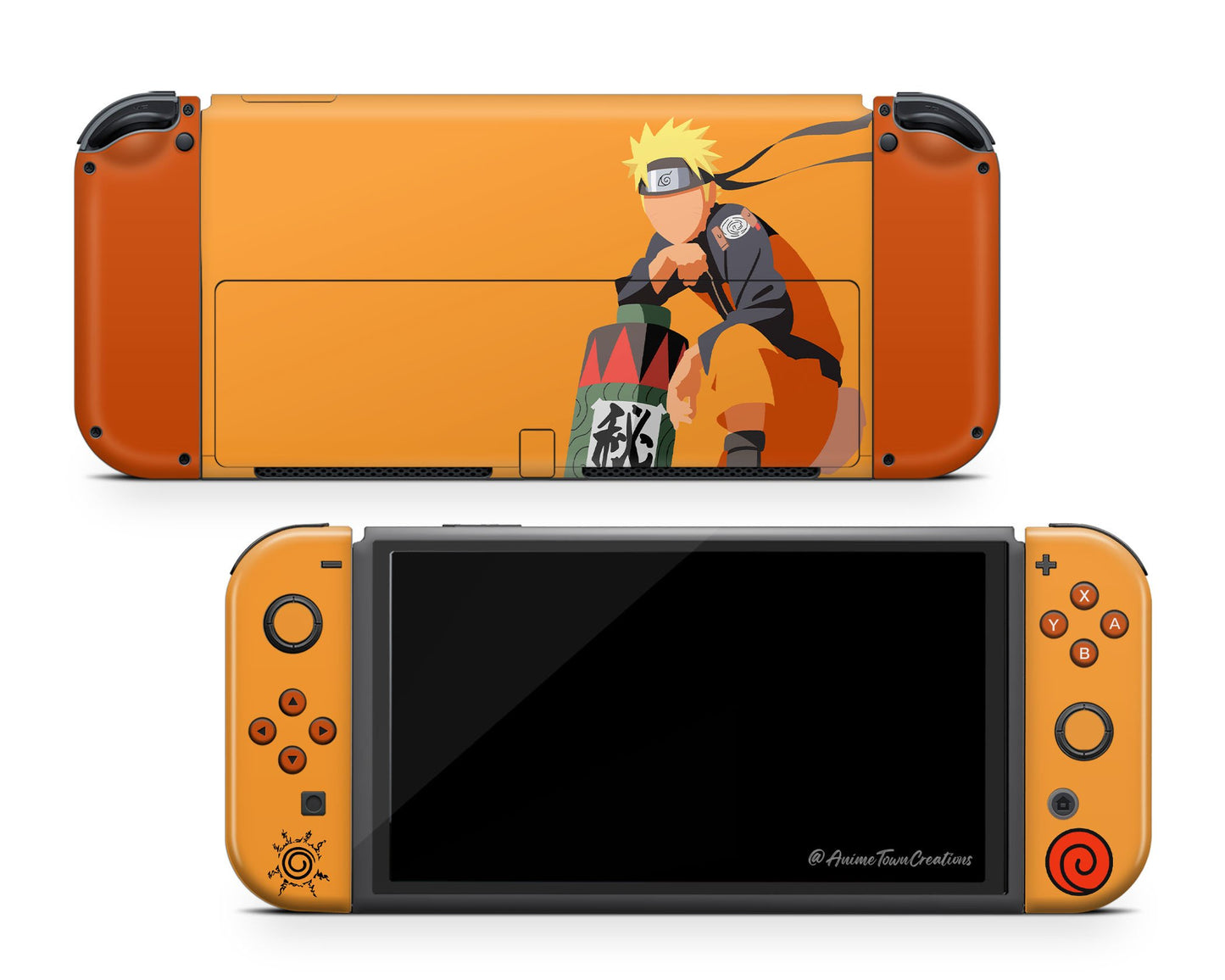 Naruto Minimalist Orange Switch OLED Skin