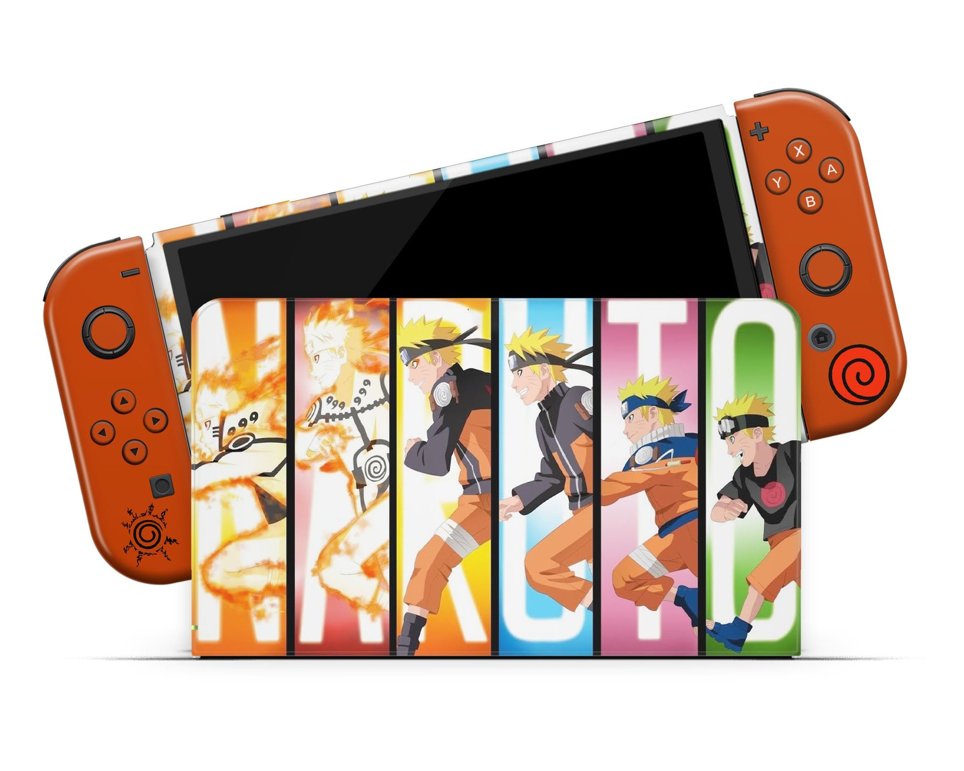 Anime Town Creations Nintendo Switch OLED Naruto Evolution Vinyl only Skins - Anime Naruto Switch OLED Skin