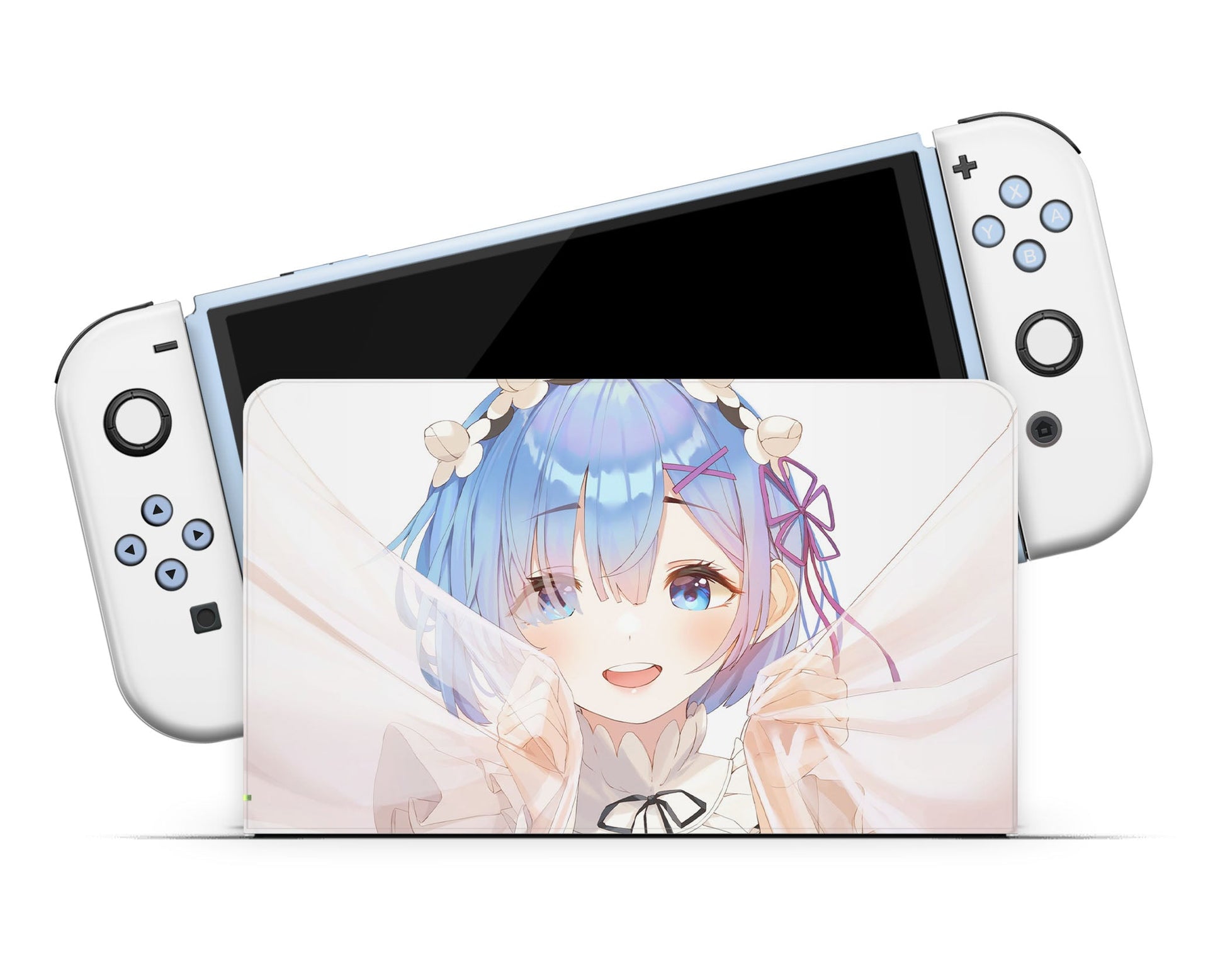Anime Town Creations Nintendo Switch OLED Darling in the Franxx Rem Vinyl only Skins - Anime Darling in the Franxx Switch OLED Skin