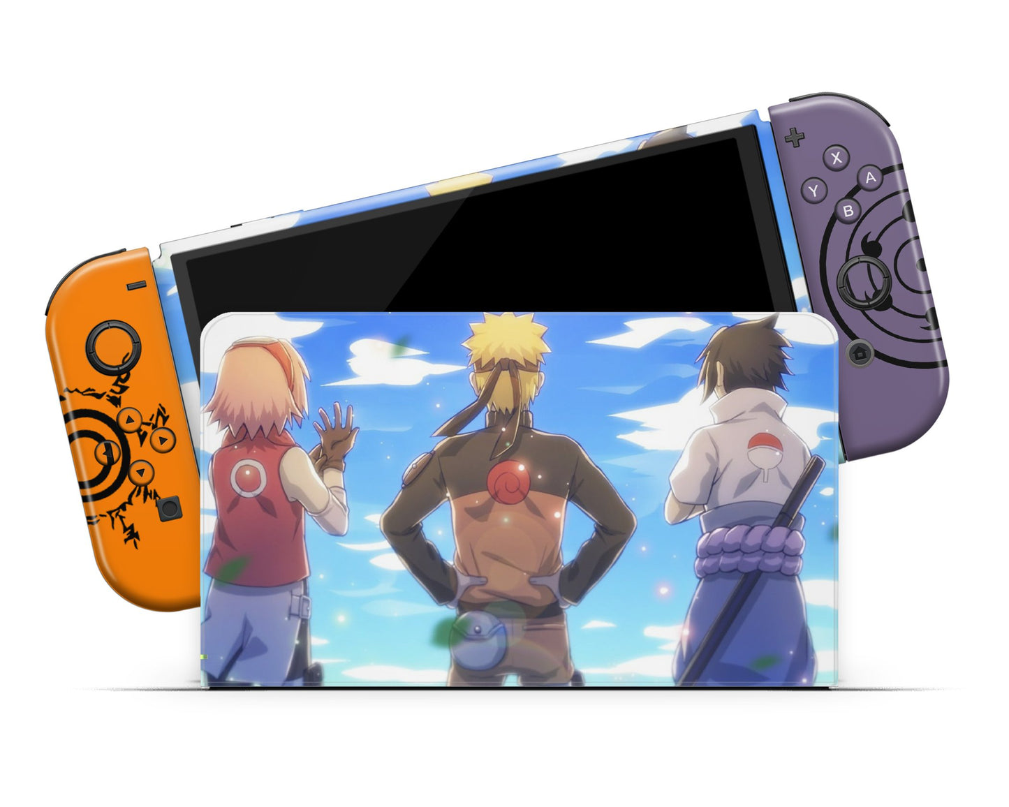 Anime Town Creations Nintendo Switch OLED Naruto Team 7 Vinyl only Skins - Anime Naruto Switch OLED Skin