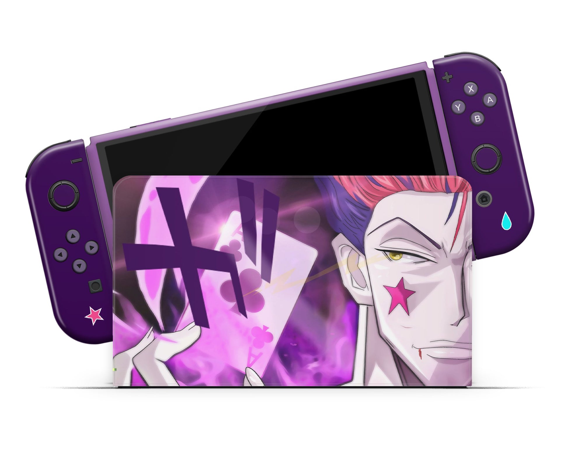 Anime Town Creations Nintendo Switch OLED My Hero Academia Hisoka Morow Purple Vinyl only Skins - Anime My Hero Academia Switch OLED Skin