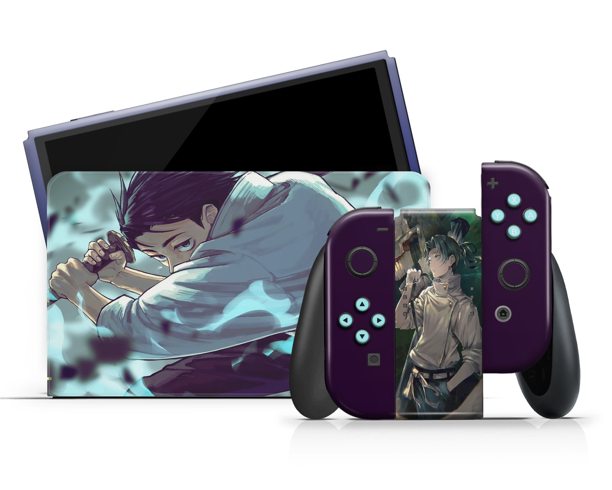 Anime Town Creations Nintendo Switch OLED Jujutsu Kaisen Yuta Okkotsu Vinyl +Tempered Glass Skins - Anime Jujutsu Kaisen Switch OLED Skin