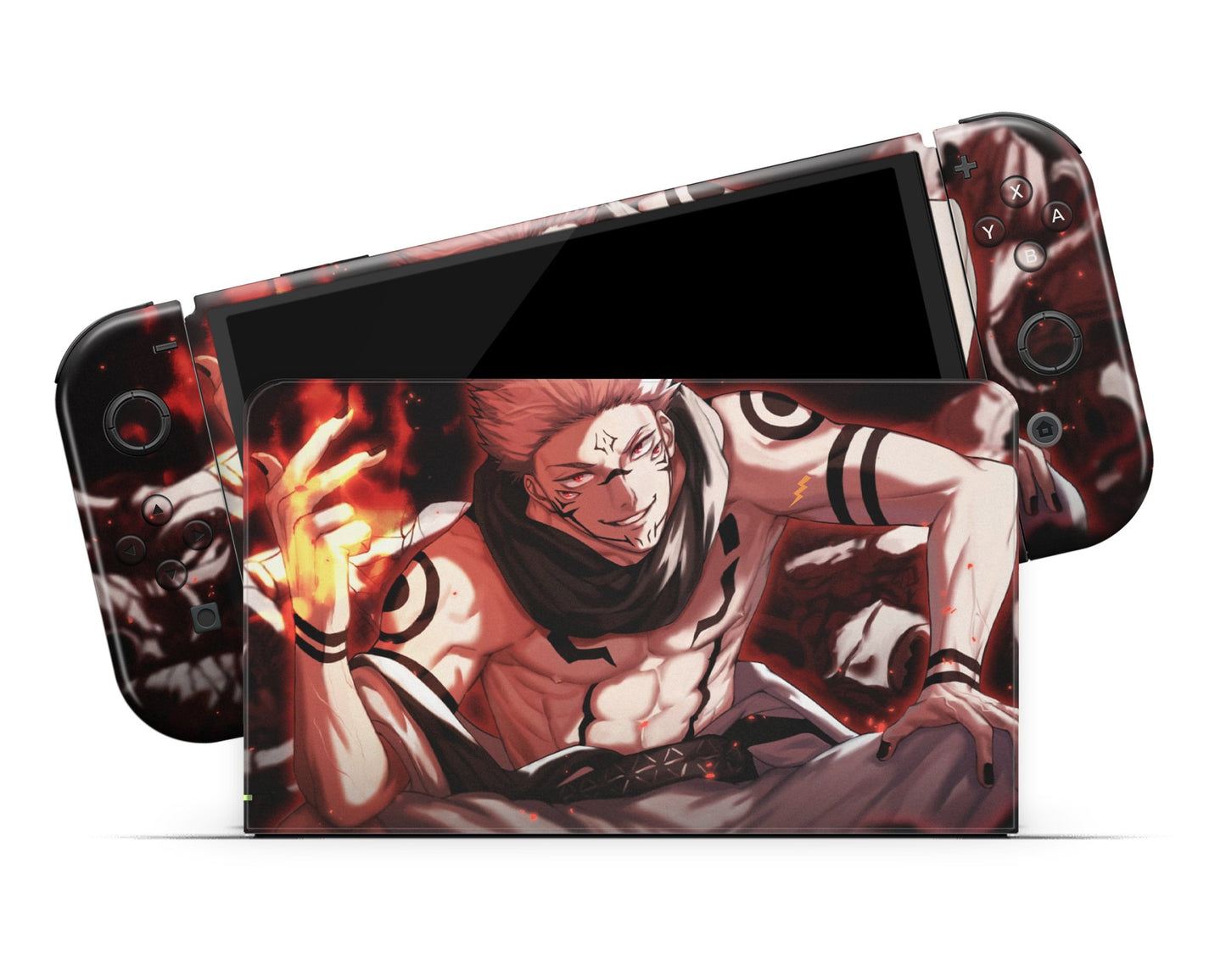 Anime Town Creations Nintendo Switch OLED Jujutsu Kaisen Sukuna Vinyl only Skins - Anime Jujutsu Kaisen Switch OLED Skin