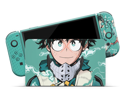 Anime Town Creations Nintendo Switch OLED My Hero Academia Izuku Midoriya Vinyl only Skins - Anime My Hero Academia Switch OLED Skin