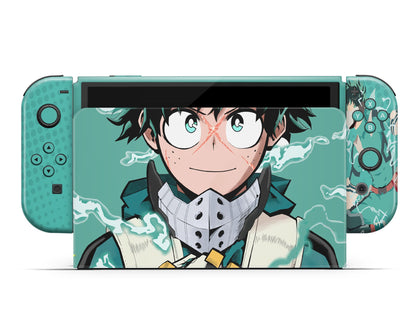 Anime Town Creations Nintendo Switch OLED My Hero Academia Izuku Midoriya Vinyl only Skins - Anime My Hero Academia Switch OLED Skin