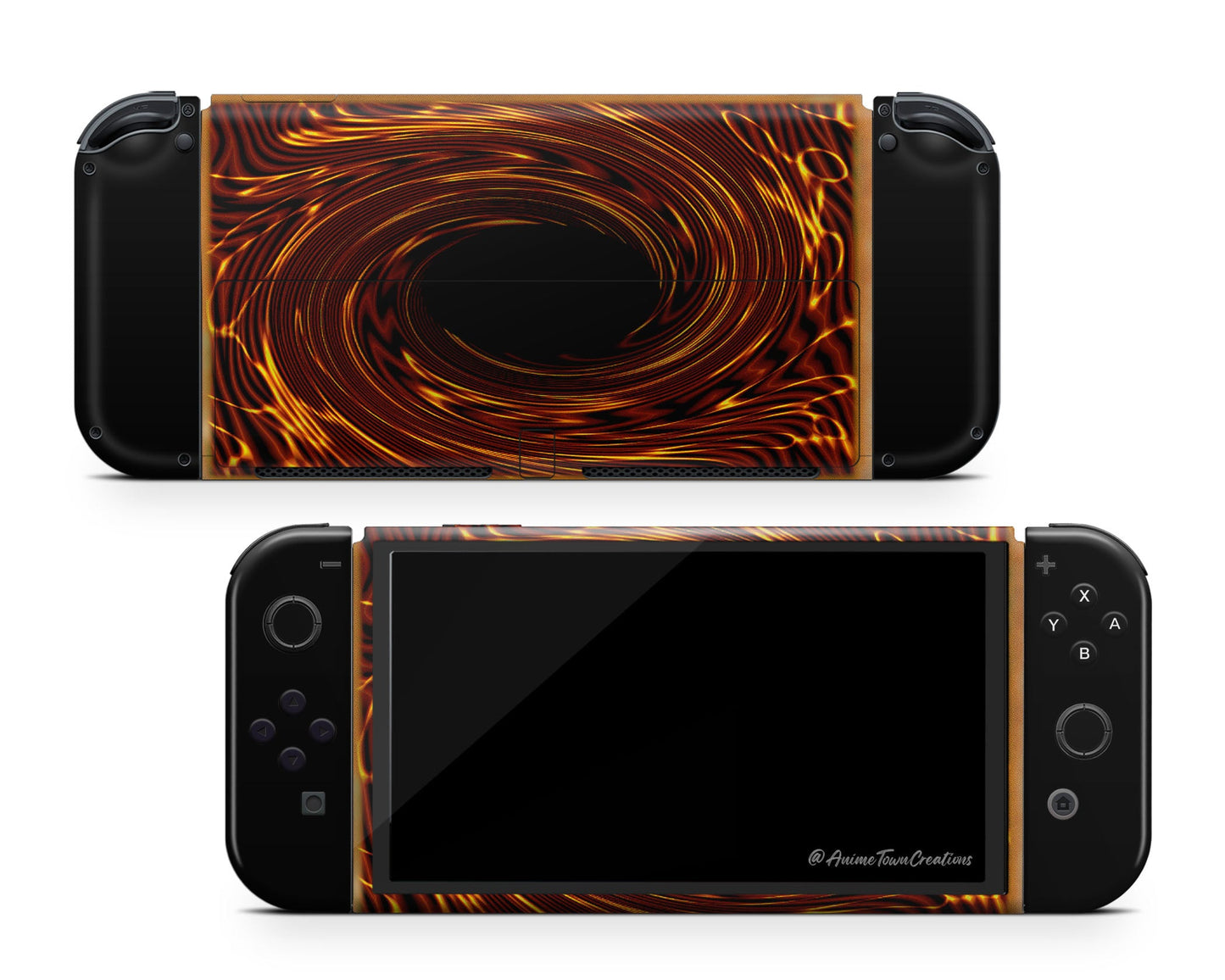 Anime Town Creations Nintendo Switch OLED Yugioh Card Vinyl +Tempered Glass Skins - Anime Yu-Gi-Oh Switch OLED Skin