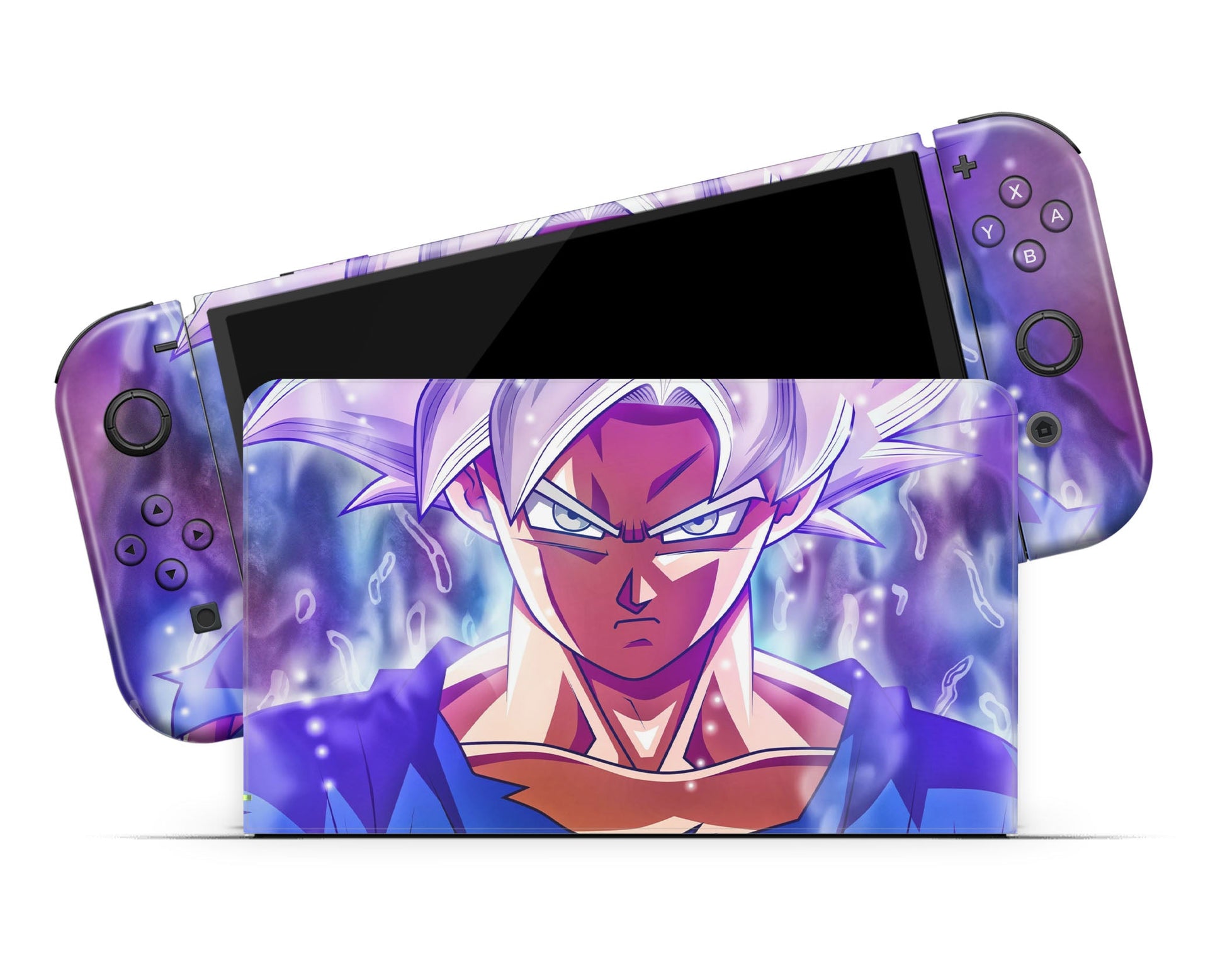 Anime Town Creations Nintendo Switch OLED Goku Ultra Instinct Vinyl only Skins - Anime Dragon Ball Switch OLED Skin