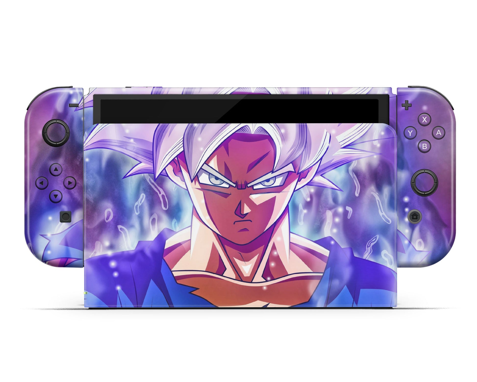 Anime Town Creations Nintendo Switch OLED Goku Ultra Instinct Vinyl only Skins - Anime Dragon Ball Switch OLED Skin