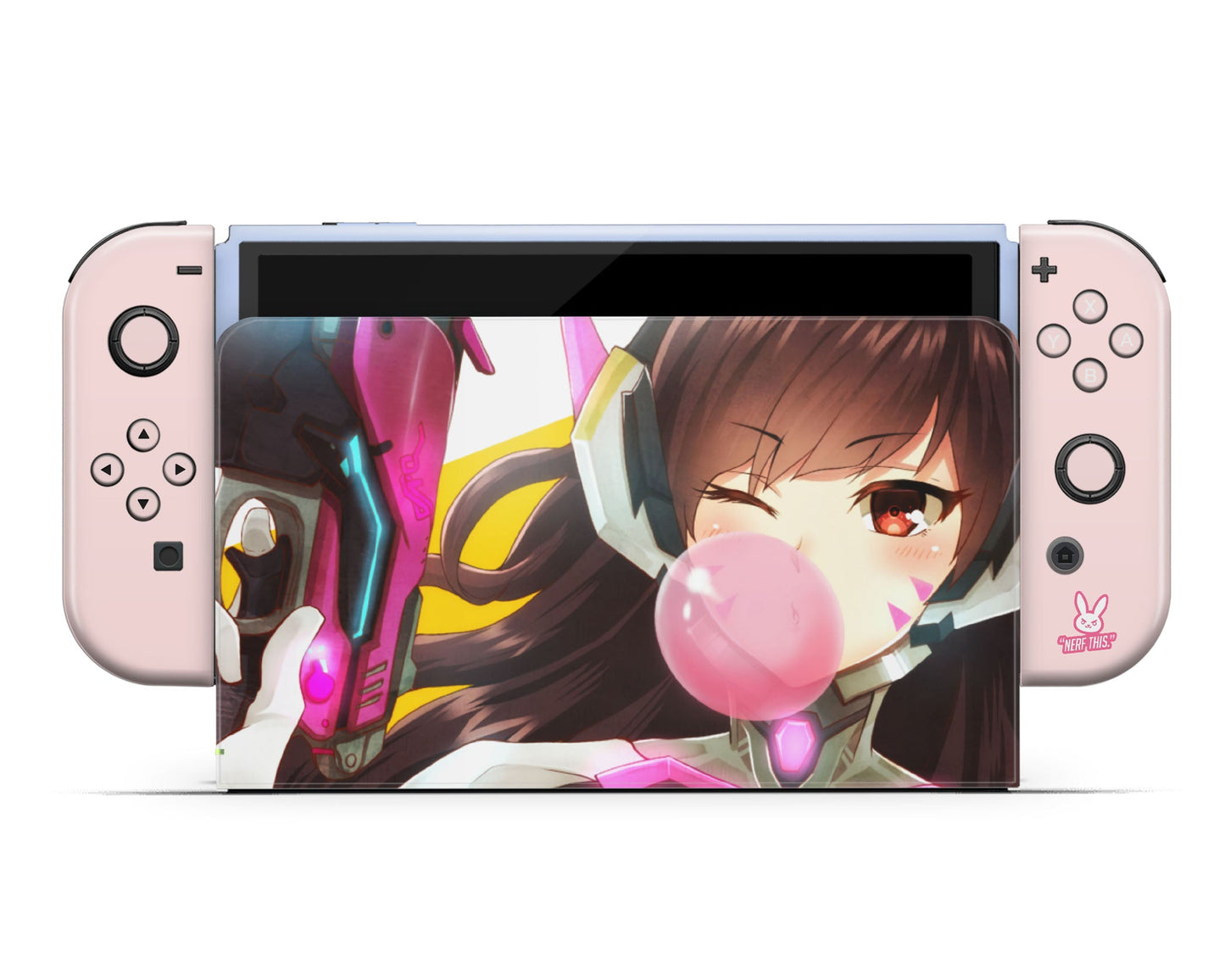 Anime Town Creations Nintendo Switch OLED Overwatch D.VA Vinyl only Skins - Anime Overwatch Switch OLED Skin
