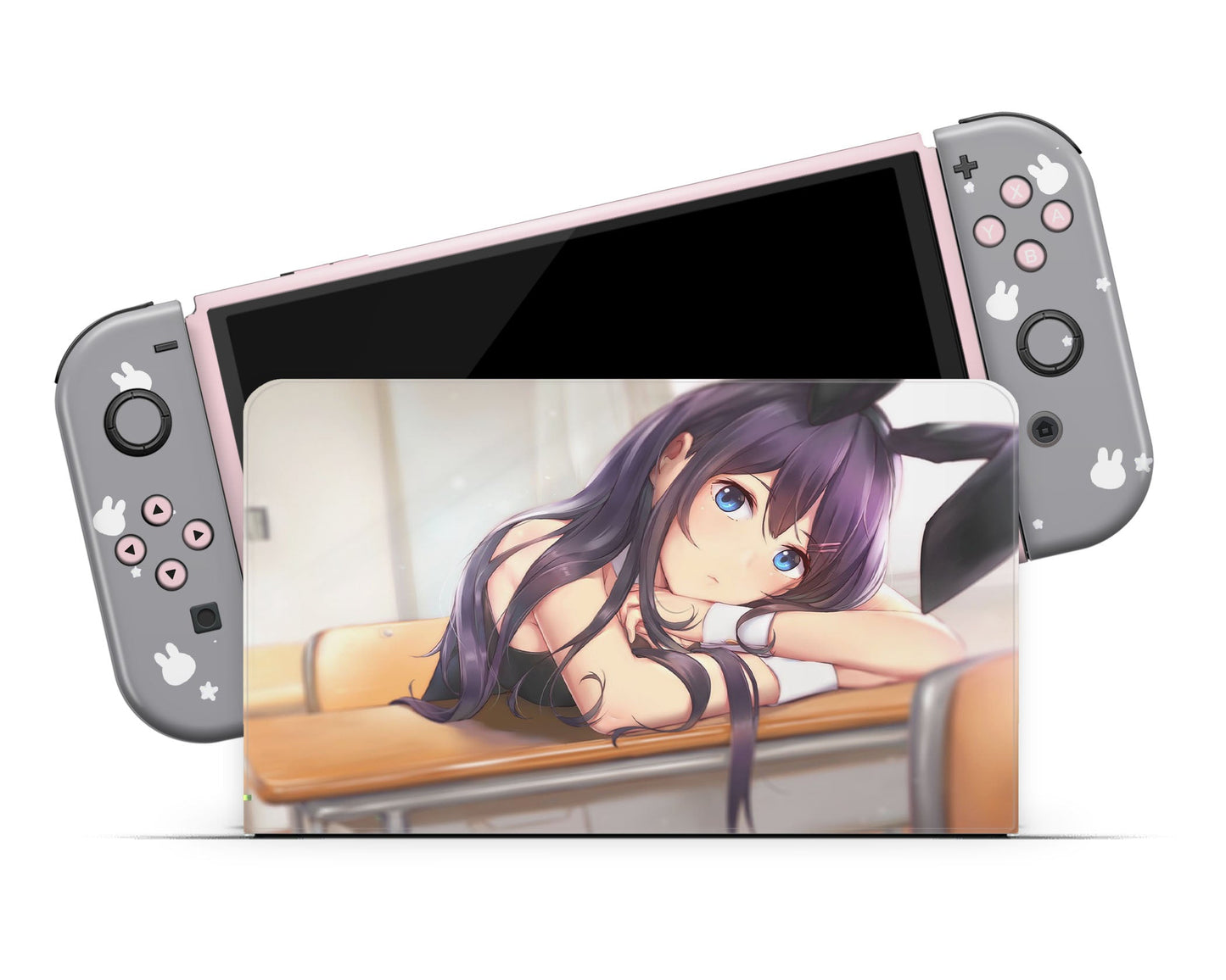Anime Town Creations Nintendo Switch OLED Bunny Girl Senpai 18+ Vinyl only Skins - Anime Rascal Does Not Dream of Bunny Girl Senpai Switch OLED Skin
