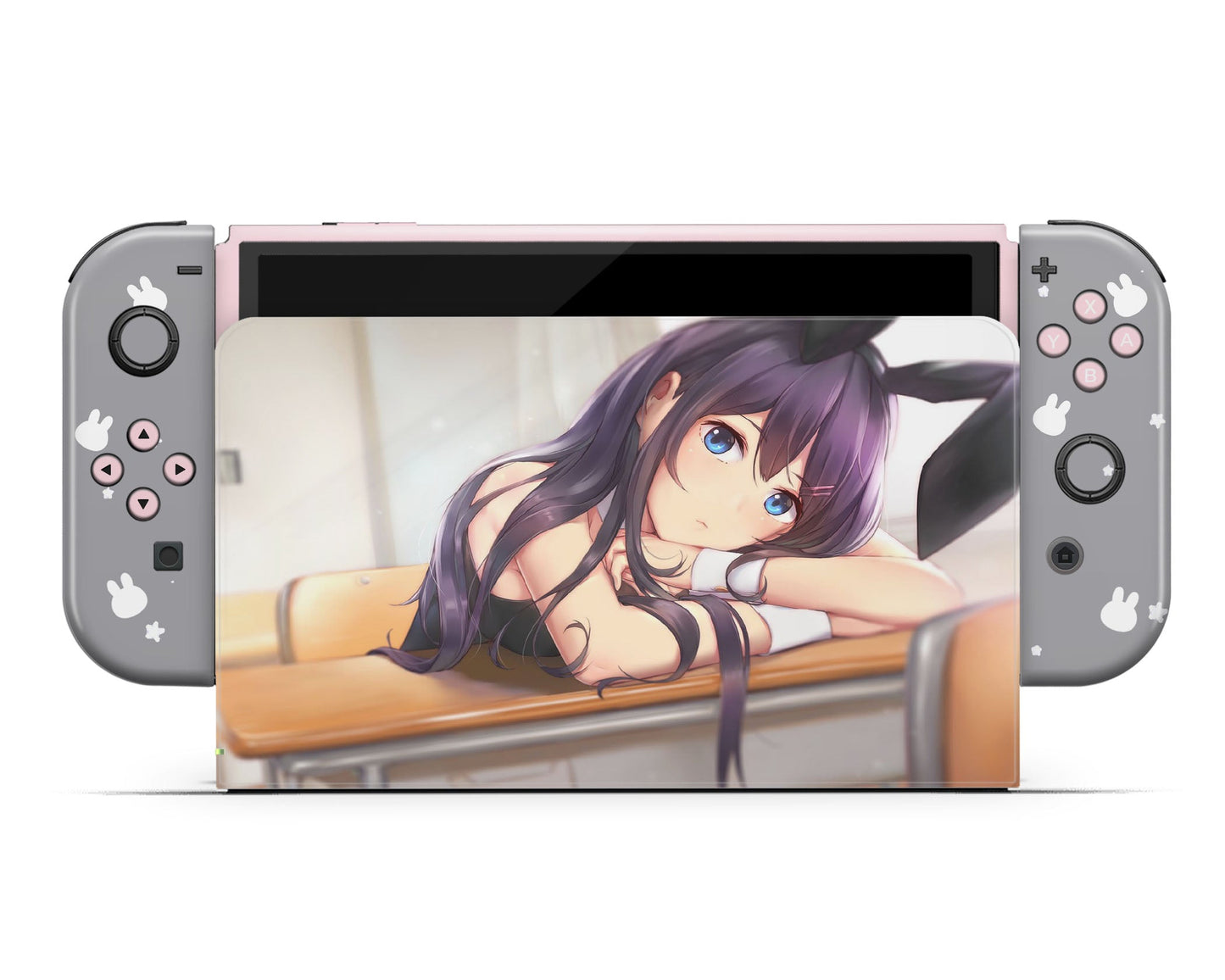 Anime Town Creations Nintendo Switch OLED Bunny Girl Senpai 18+ Vinyl only Skins - Anime Rascal Does Not Dream of Bunny Girl Senpai Switch OLED Skin