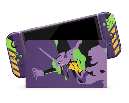 Anime Town Creations Nintendo Switch OLED Neon Evangelion Genesis Unit 01 Vinyl only Skins - Anime Neon Evangelion Genesis Switch OLED Skin