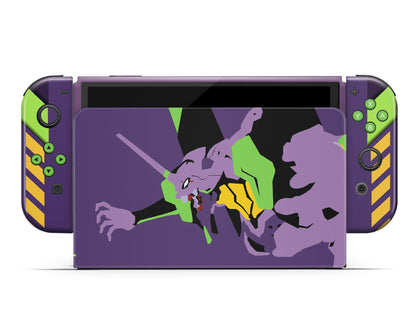 Anime Town Creations Nintendo Switch OLED Neon Evangelion Genesis Unit 01 Vinyl only Skins - Anime Neon Evangelion Genesis Switch OLED Skin