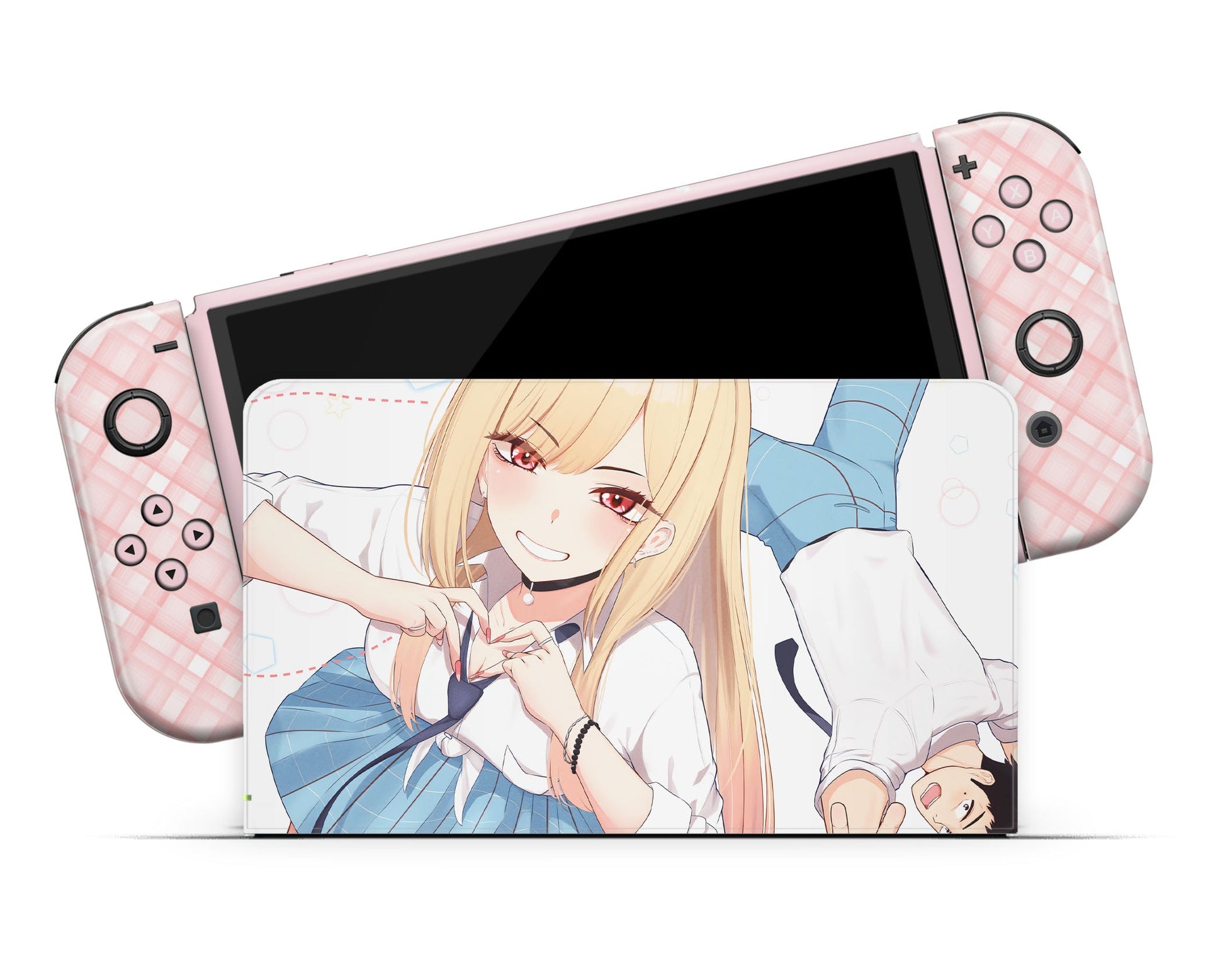 Anime Town Creations Nintendo Switch OLED My Dress up Darling Marin Vinyl only Skins - Anime My Dress Up Darling Switch OLED Skin