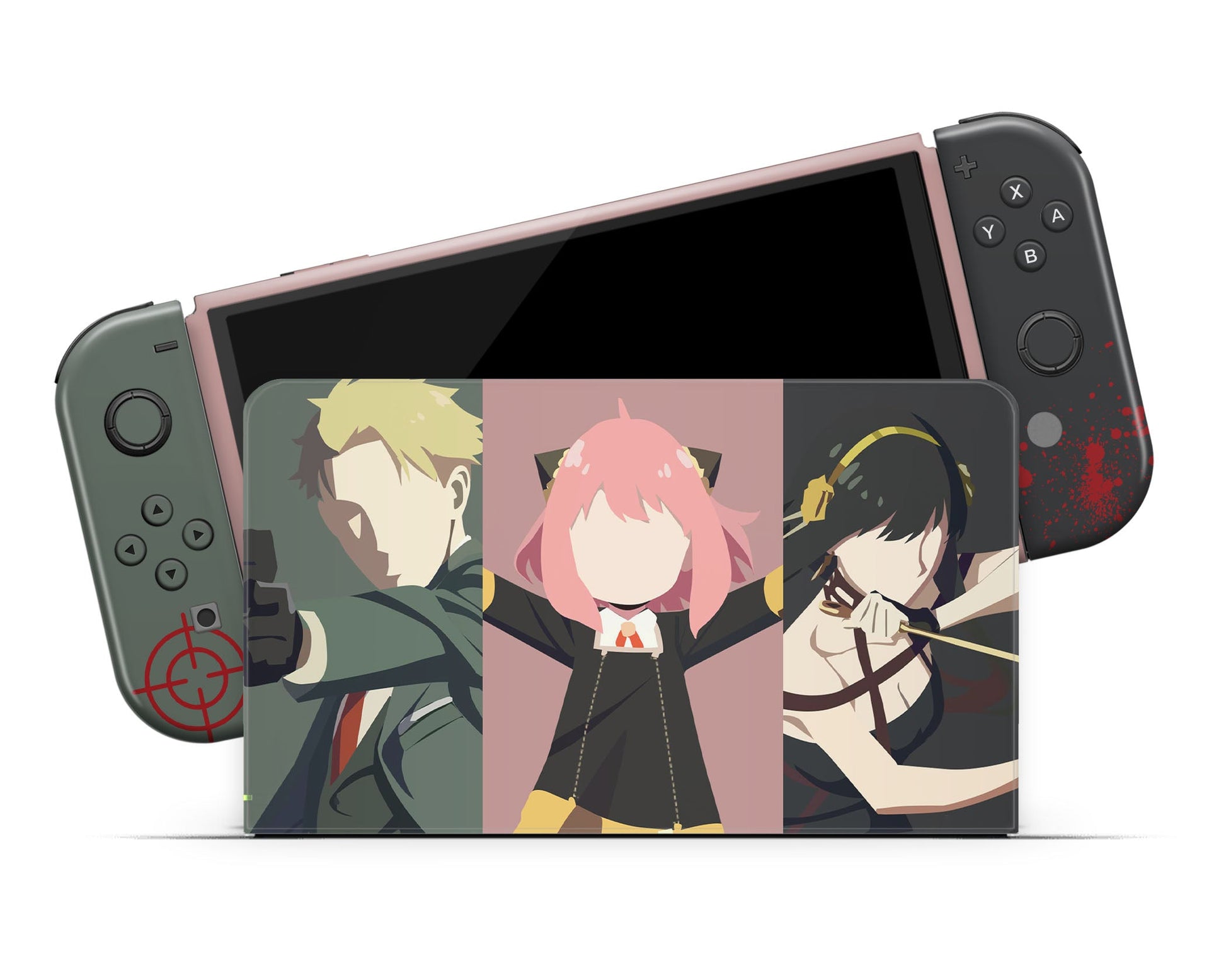 Anime Town Creations Nintendo Switch OLED Spy x Family Forger Fam Vinyl only Skins - Anime Spy x Family Switch OLED Skin