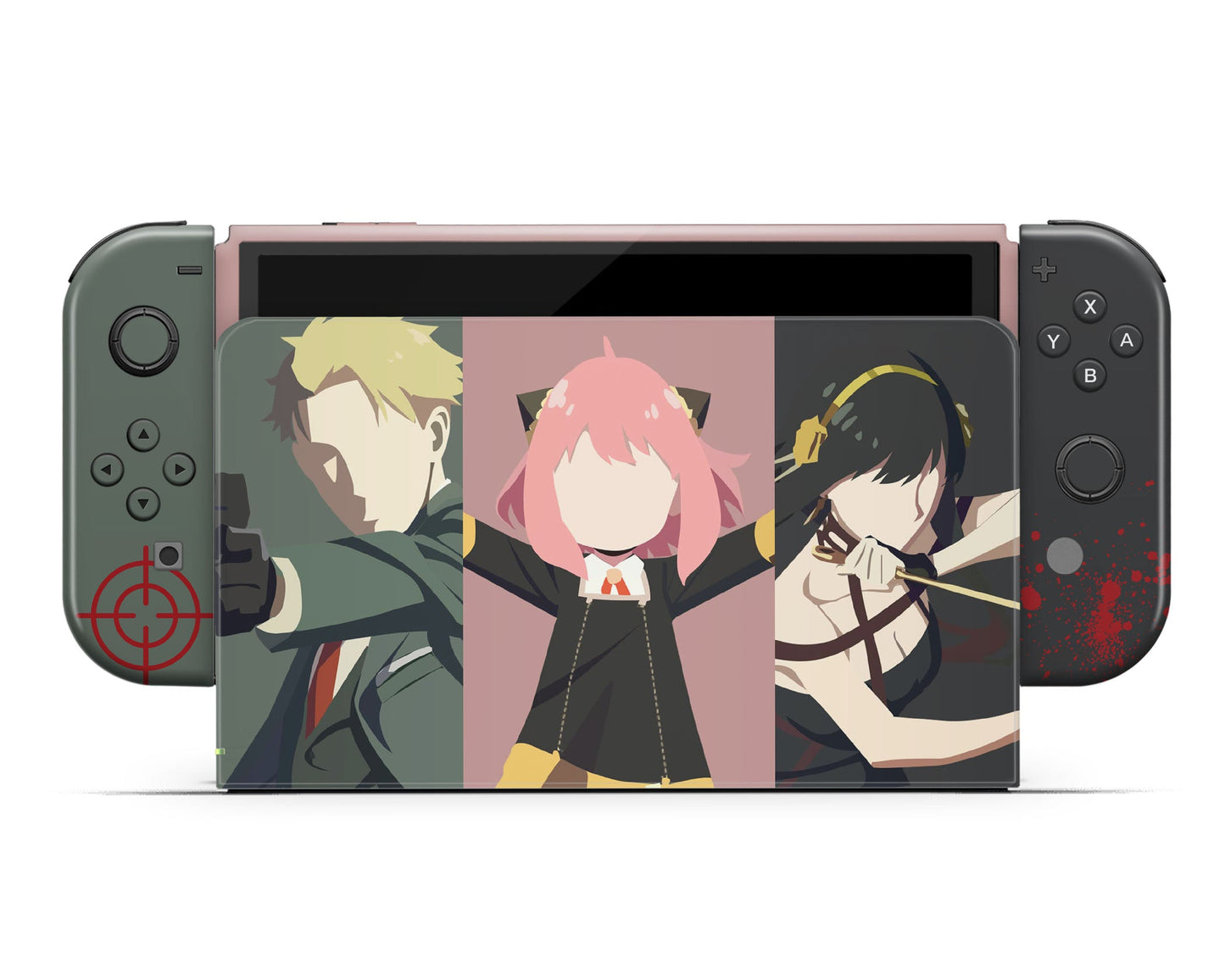 Anime Town Creations Nintendo Switch OLED Spy x Family Forger Fam Vinyl only Skins - Anime Spy x Family Switch OLED Skin