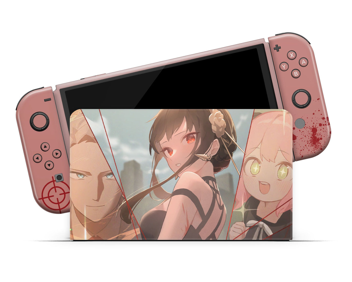 Anime Town Creations Nintendo Switch OLED Spy x Family Yor, Loid & Anya Vinyl only Skins - Anime Spy x Family Switch OLED Skin