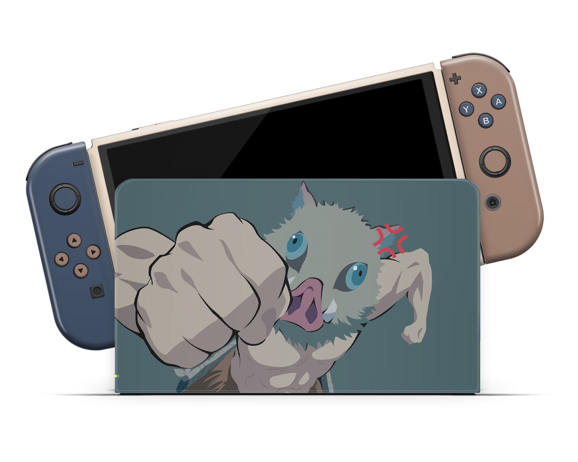Anime Town Creations Nintendo Switch OLED Demon Slayer Inosuke Vinyl only Skins - Anime Demon Slayer Switch OLED Skin