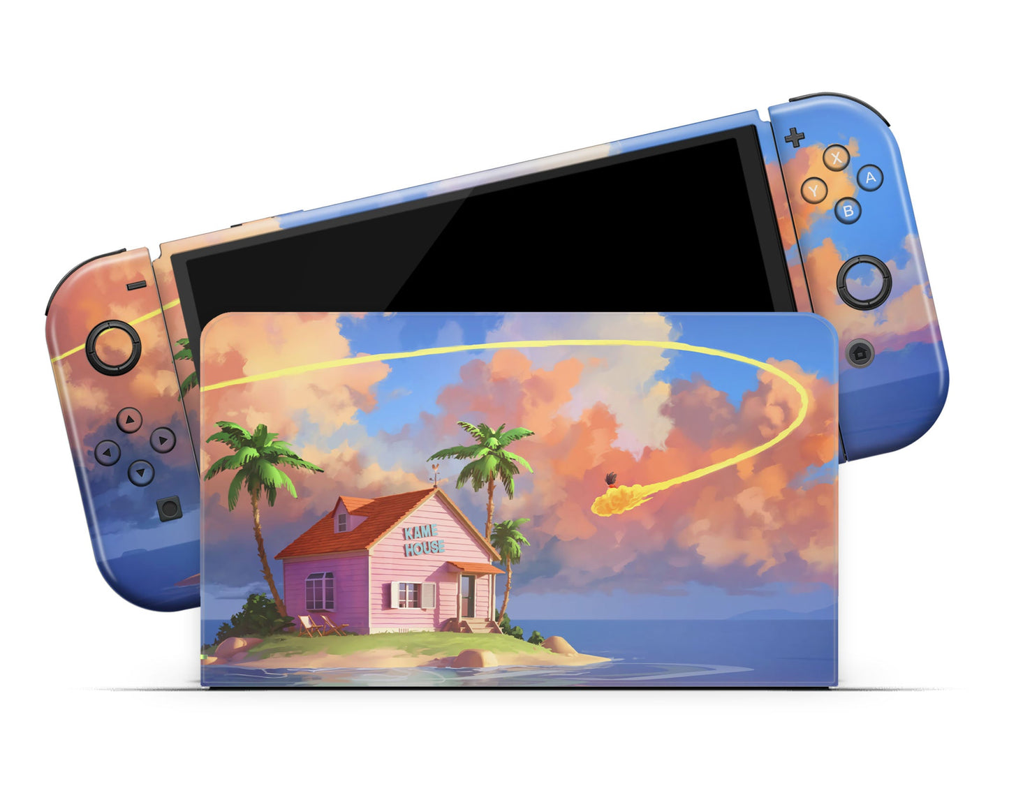 Anime Town Creations Nintendo Switch OLED Dragon Ball Kame House Vinyl only Skins - Anime Dragon Ball Switch OLED Skin