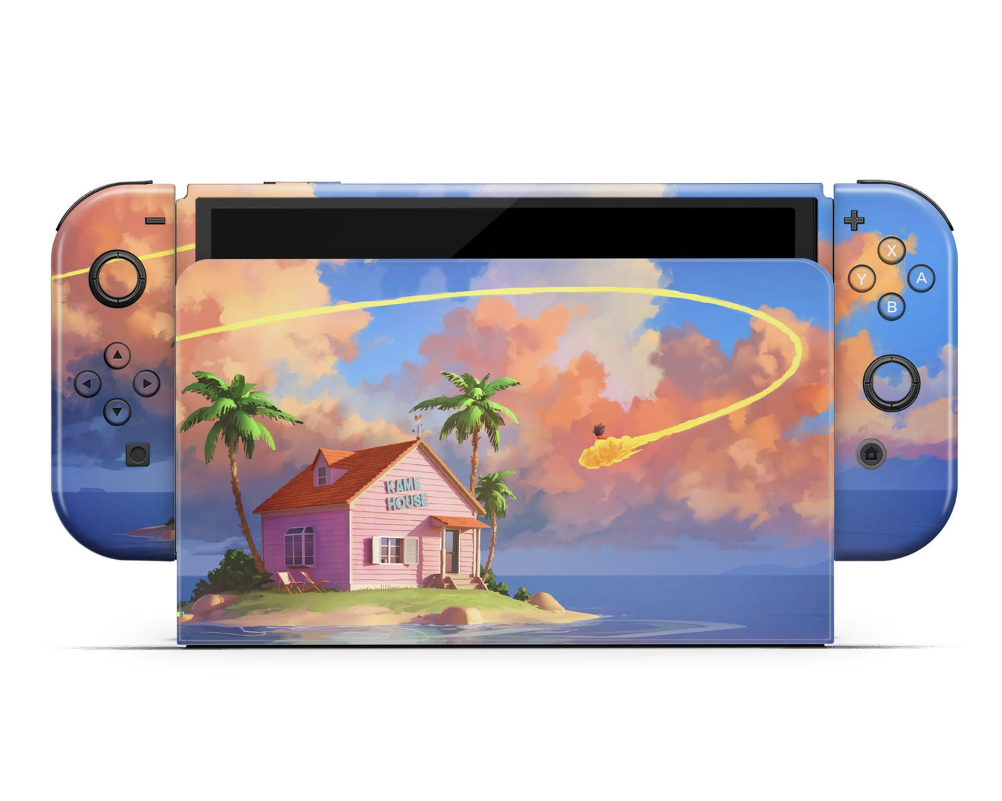 Anime Town Creations Nintendo Switch OLED Dragon Ball Kame House Vinyl only Skins - Anime Dragon Ball Switch OLED Skin