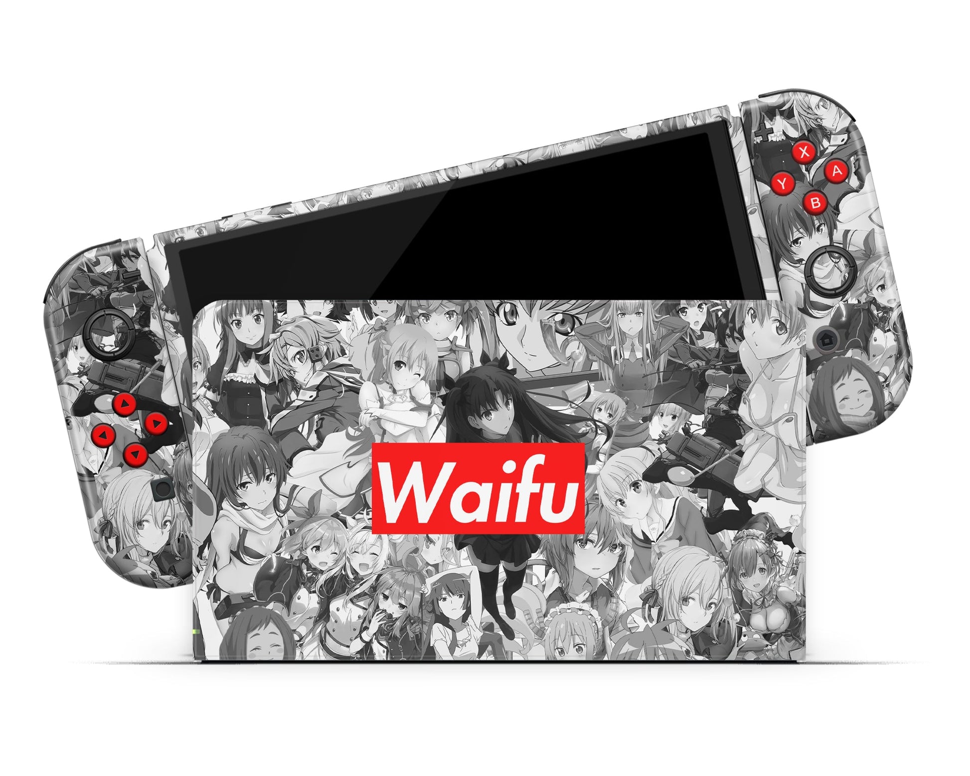 Anime Town Creations Nintendo Switch OLED Waifu Manga Vinyl only Skins - Anime 18+ Switch OLED Skin