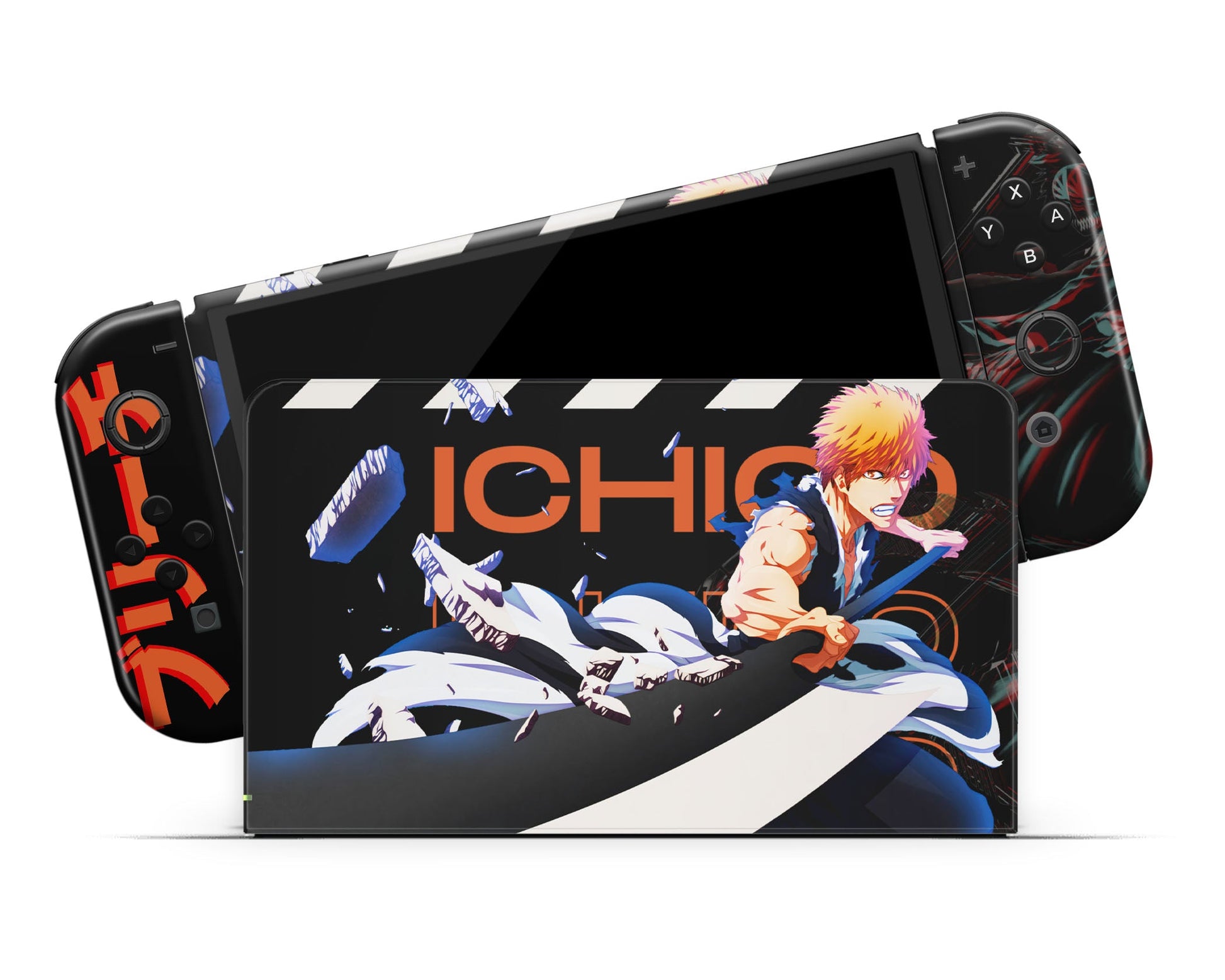 Anime Town Creations Nintendo Switch OLED Bleach Kurosaki Ichigo Vinyl only Skins - Anime Bleach Switch OLED Skin